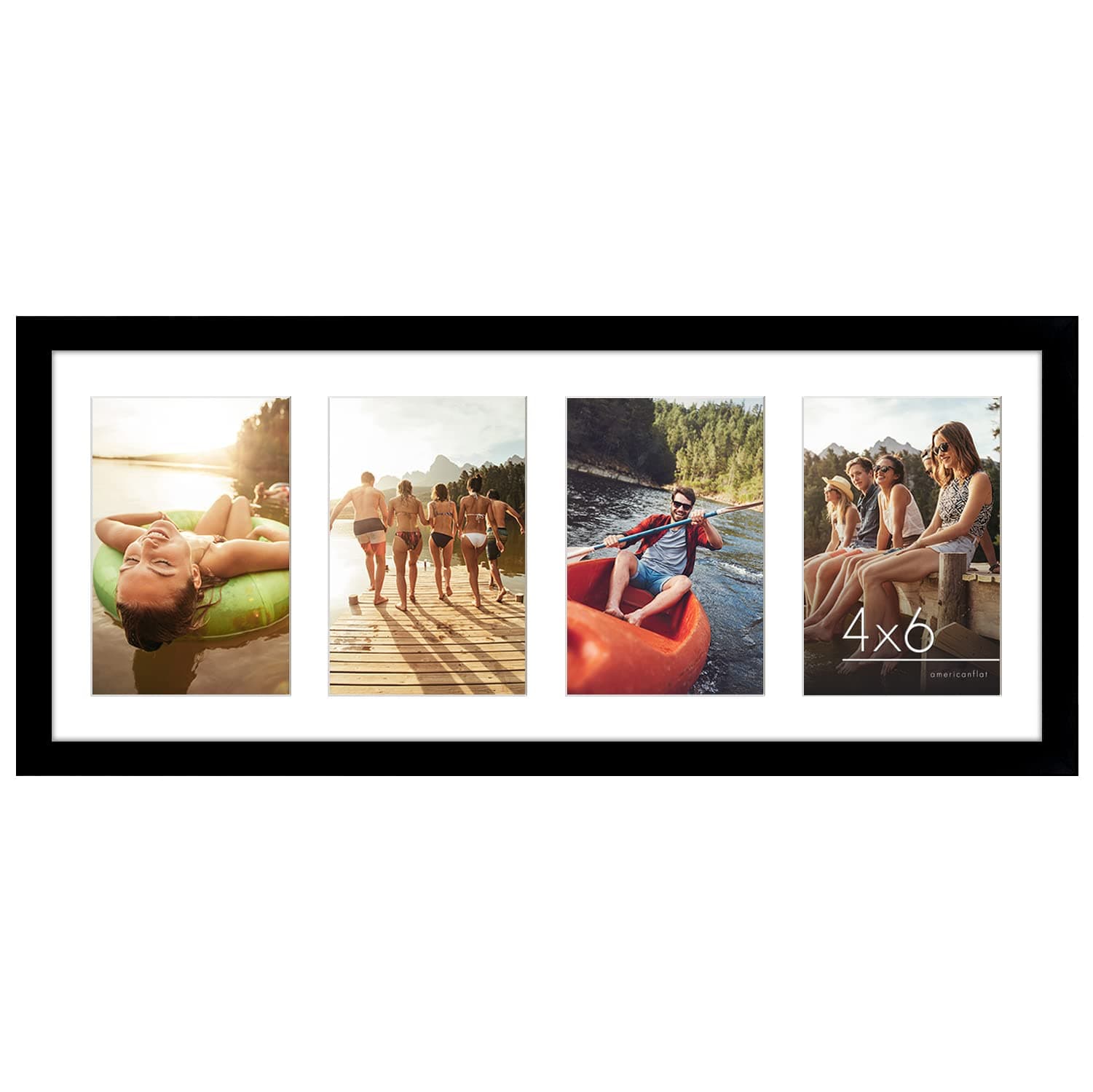 Americanflat 8x20 Panoramic Picture Frame in Black