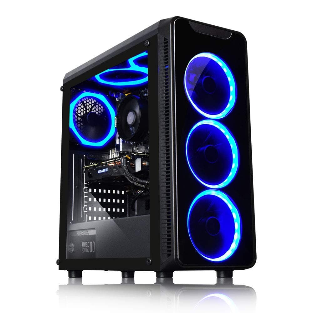 ADMI Blaze Gaming PC (Ryzen 2600 3.9Ghz, RX 570 8GB, 8GB 2400MHz, 240GB SSD, 300Mbps WIFI, Windows 10)