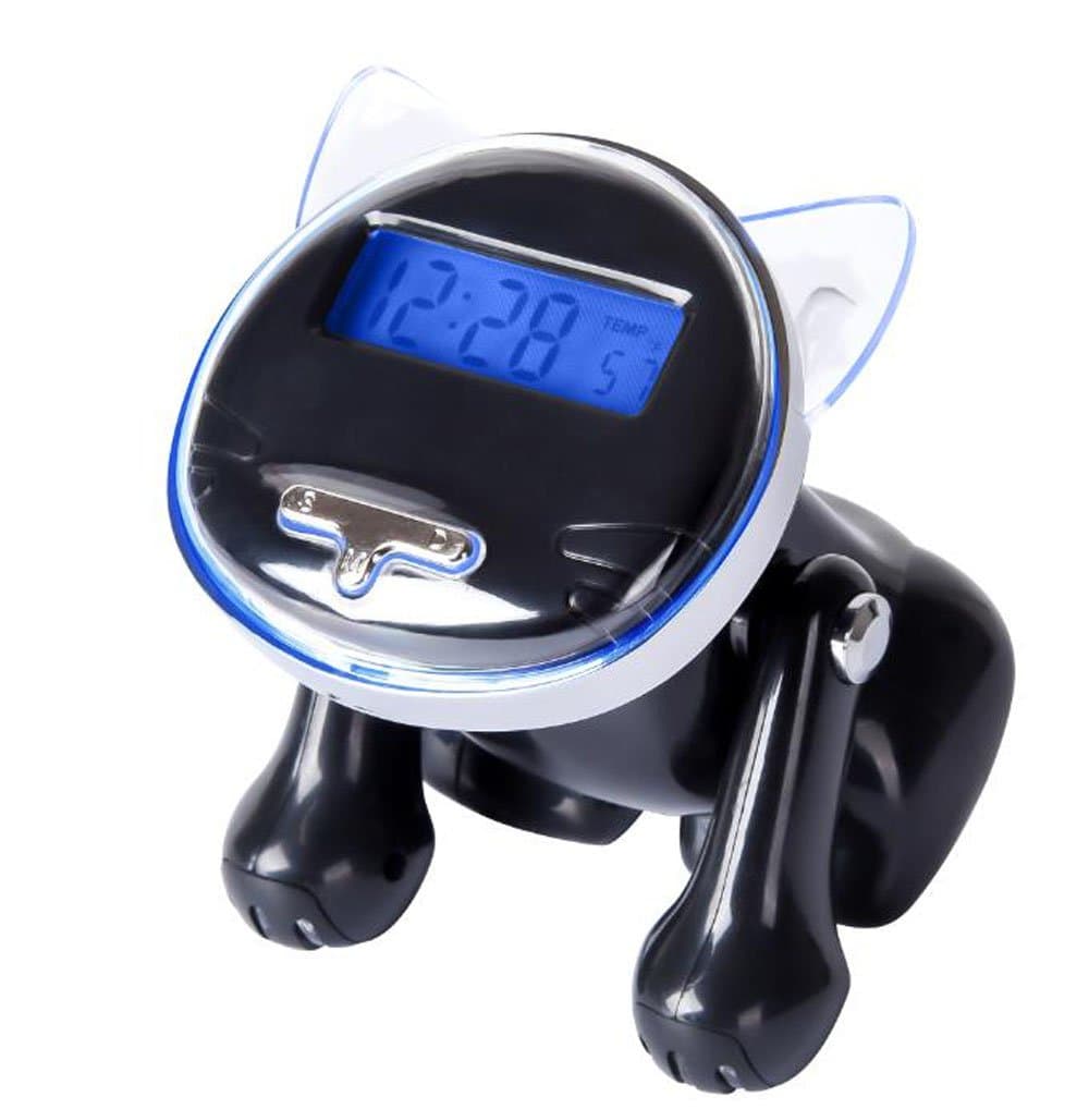 Led Talking Digital Alarm Clock Time Temperature Display,5 Funny Loud Rings,Blue Light & Snooze Function AAA for Adults/Kids/Heavy Sleepers Home & Office Black Looovehome