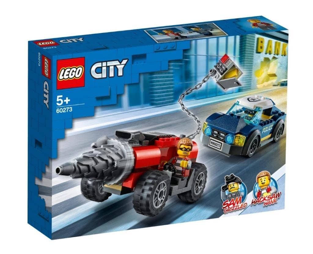 LEGO 60273 City Elite Police Driller Chase Building Block Set ,Multicolor