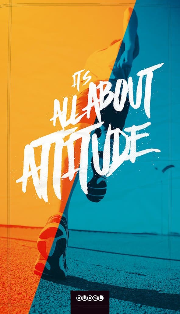 Bubel - Your Attitude Towel, Microfibre, Multicoloured, 95 x 54 cm