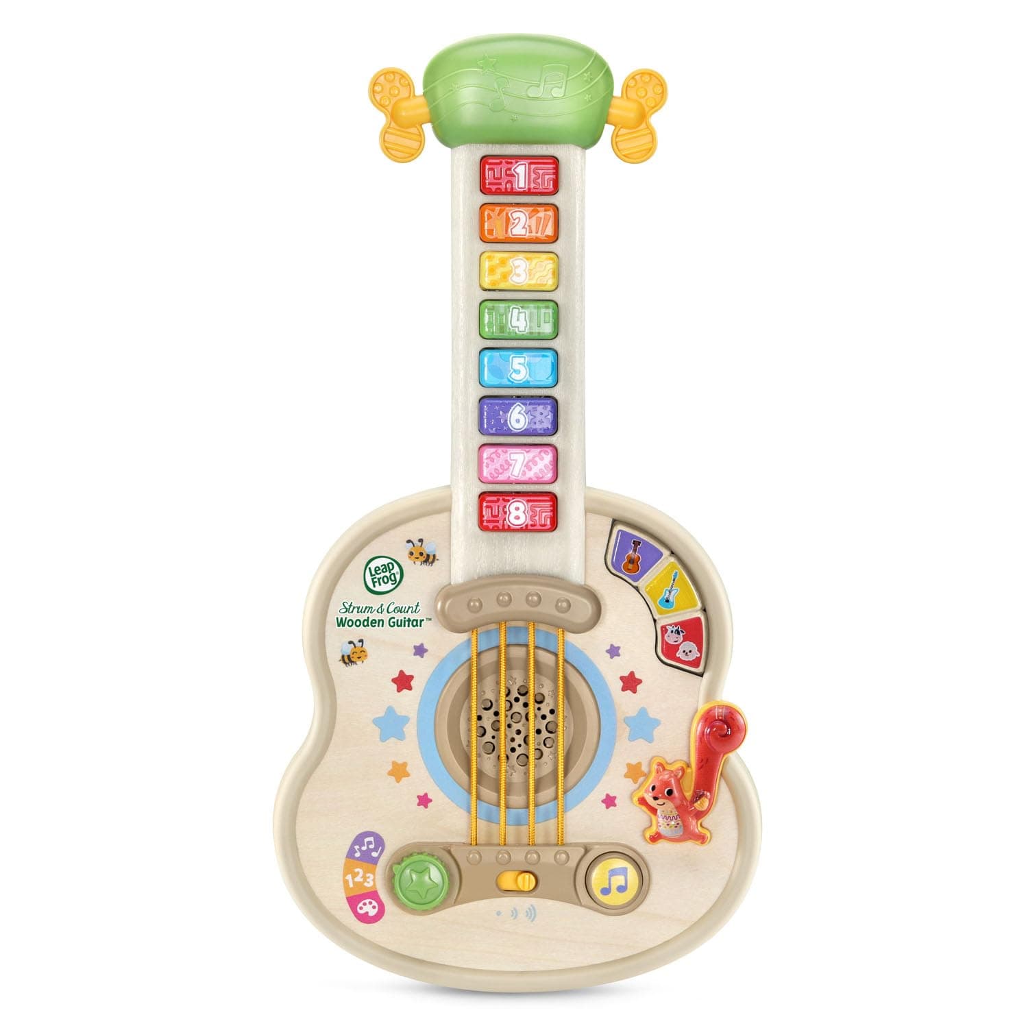 Strum and Count Wooden Guitar, Musical Toddler Toy