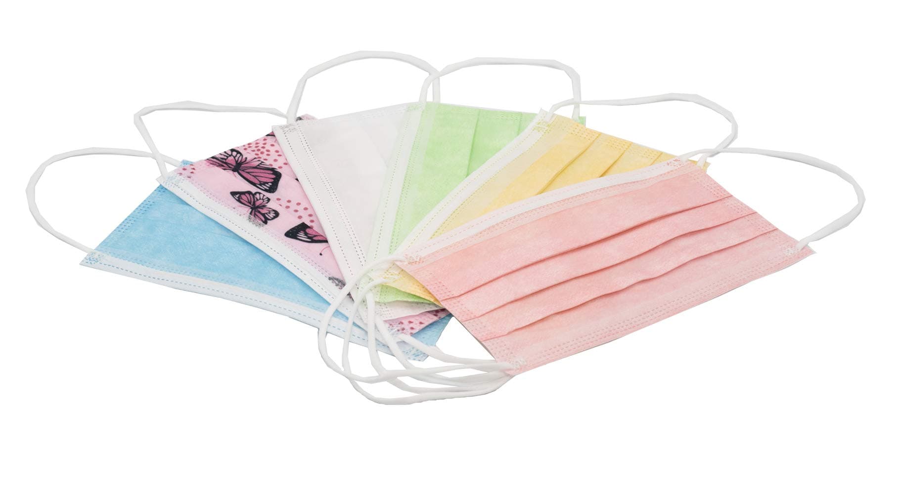 Vanecia Disposable 3 Layers Elastic Earloop Face Masks with 6 Colors in box (30 pcs)