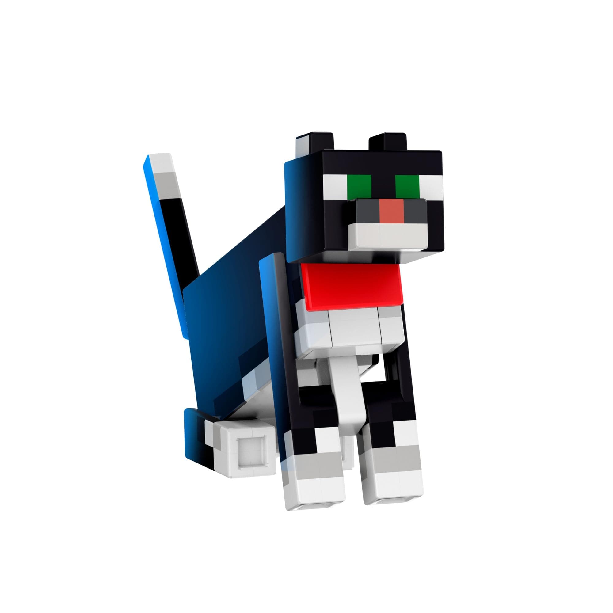 Minecraft Diamond Level Tuxedo Cat Action Figure with 4 Accessories, 5.5-in Collector Scale & Pixelated Design, HTM07