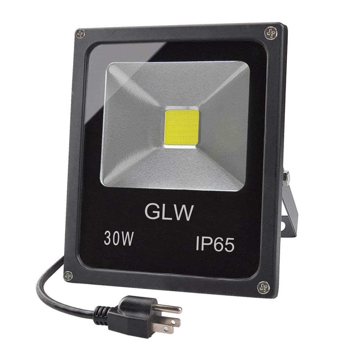 LED 30W Flood Lights,IP65 Waterproof, 2700lm,6000K,150W Halogen Bulb Equivalent Outdoor Super Bright Daylight White,110V with 3-Plug Landscape Light