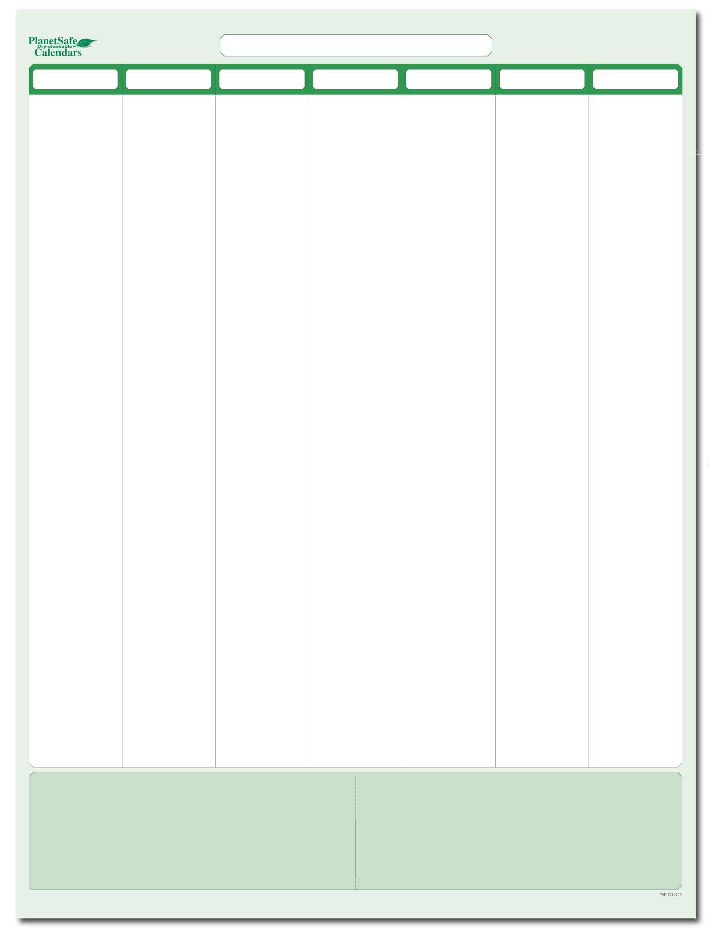 7-Column Sticky-Note Dry/Wet-Erasable Planning Kit 19 in. x 24 in. - Works Great with Sticky-Notes