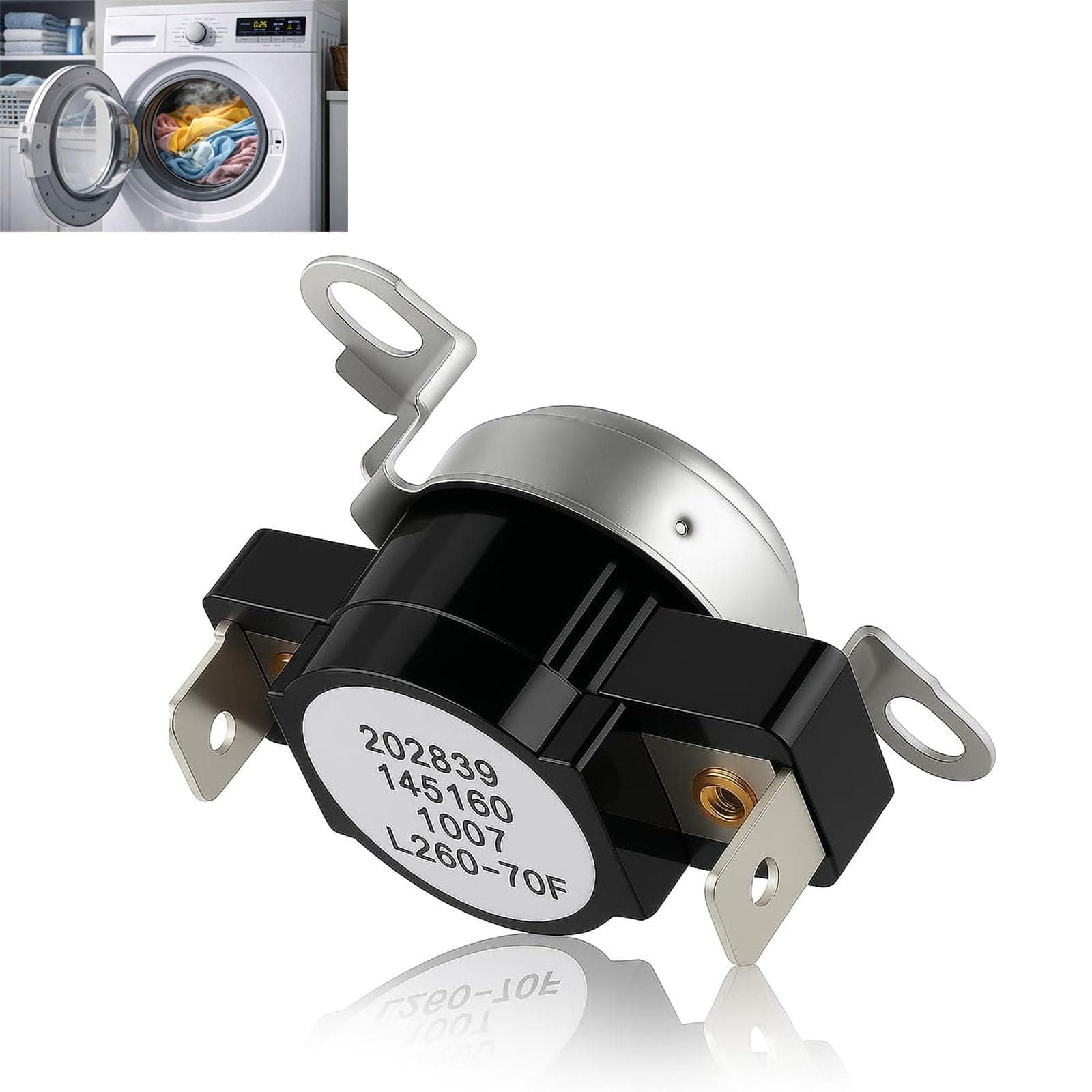 Upgraded 3204267 Dryer High-Limit Thermostat for Compatible with Frigidaire Clothes Dryer,AP2131477 Safety Thermostat Replace 508516 AH446428 EA446428 PS446428 by Ketofa