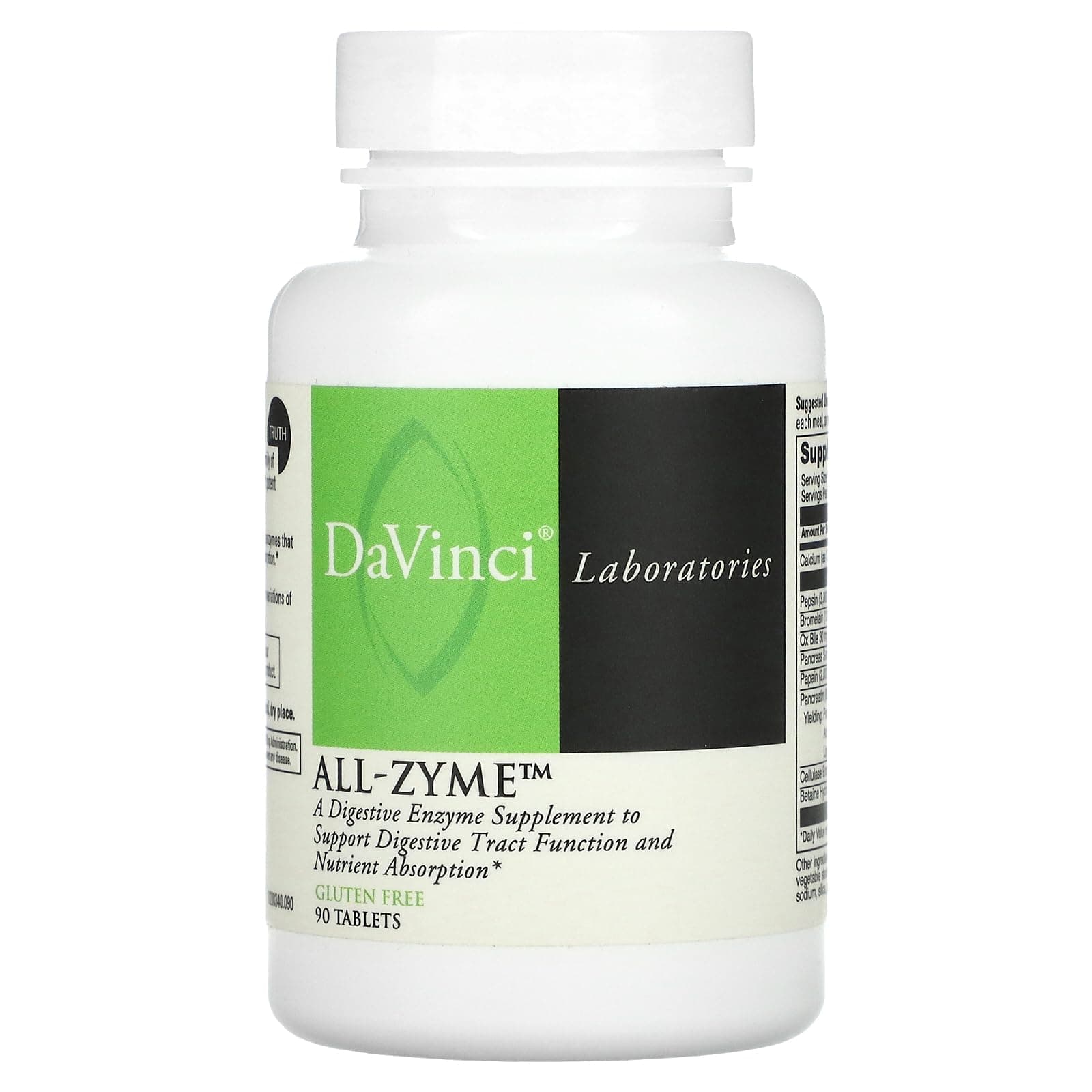 Davinci Laboratories – All-Zyme, Proteolytic Enzymes and Digestive Enzyme Supplement, Bloating, Gas, Constipation, and Joint Health, Non-GMO Ingredients, 90 Tablets