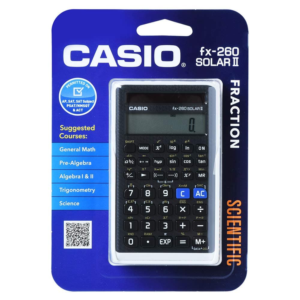 Scientific Calculator FX260 Solar Powered Black