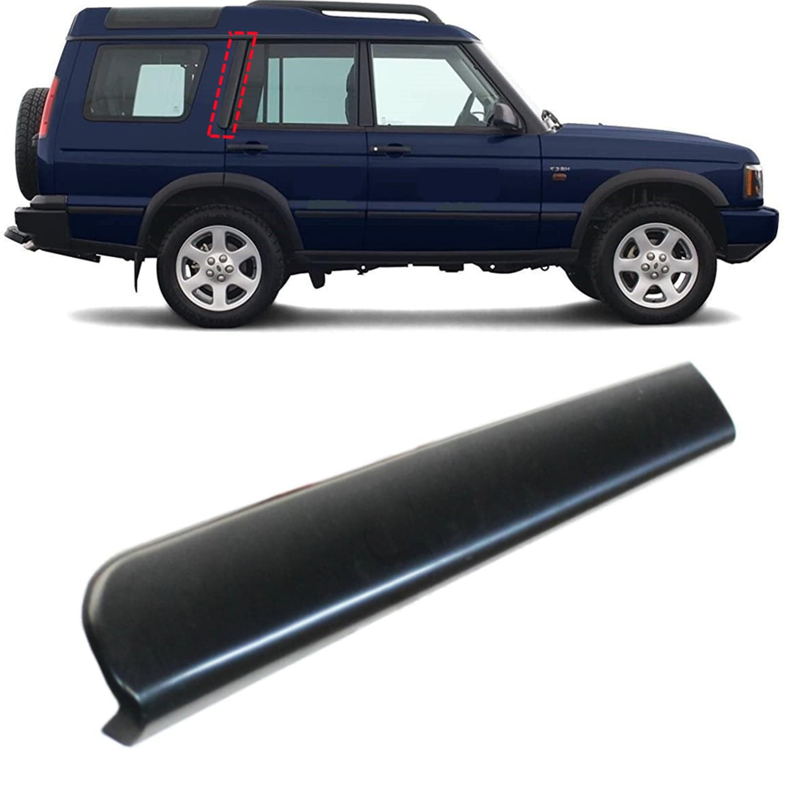 Right Side C Pillar Rear Door Trim Molding Finisher Applique Fit for Land Rover Discovery 2 MK2 1999-2004 Accessories (Passenger Side)