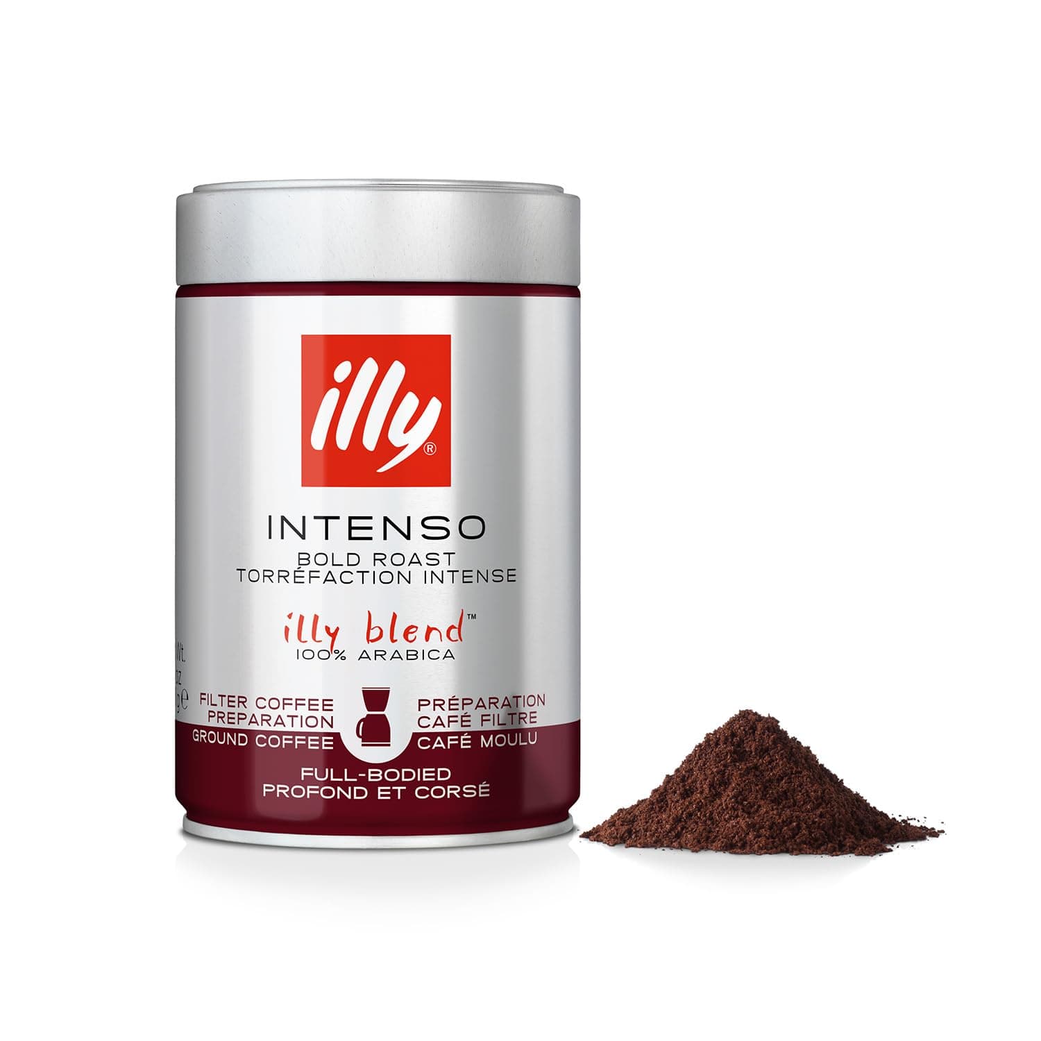 Illy Intenso Dark Roast Filter Ground Coffee, 250 g