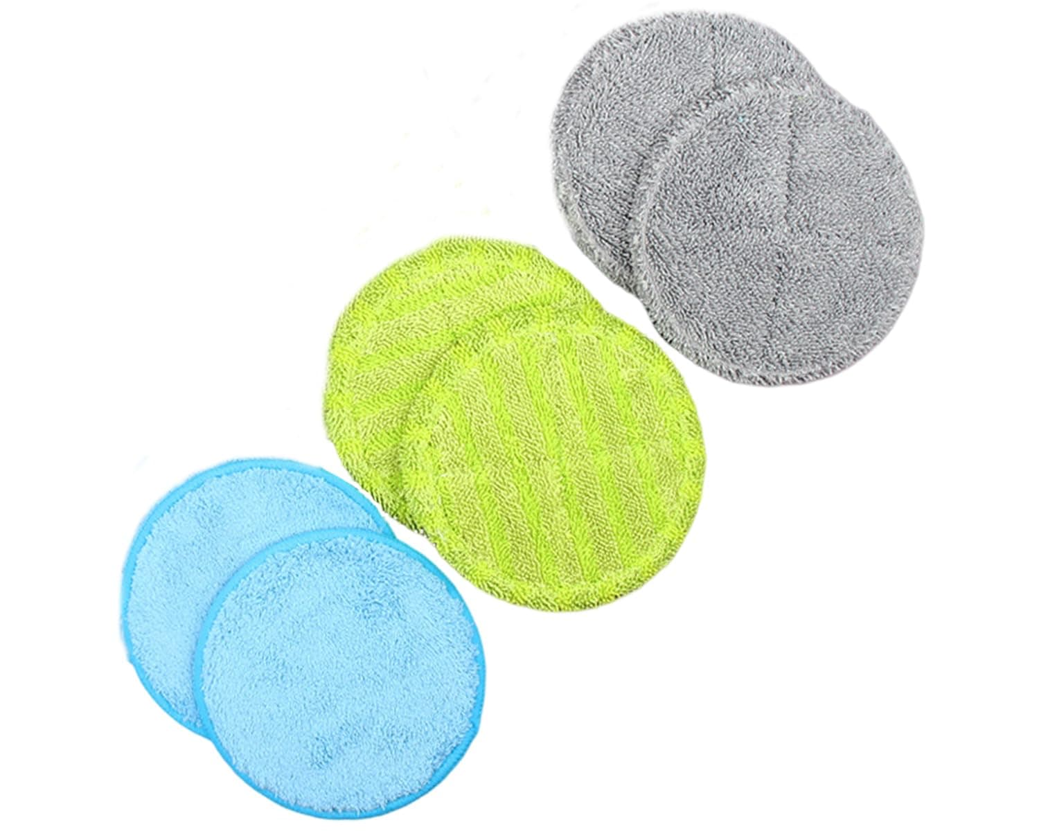 Microfibre Floor Mop - 6 Pcs Heavy Duty Wet Dry Cleaning Pad Set With Floating Pads for Hardwood Laminate Floors
