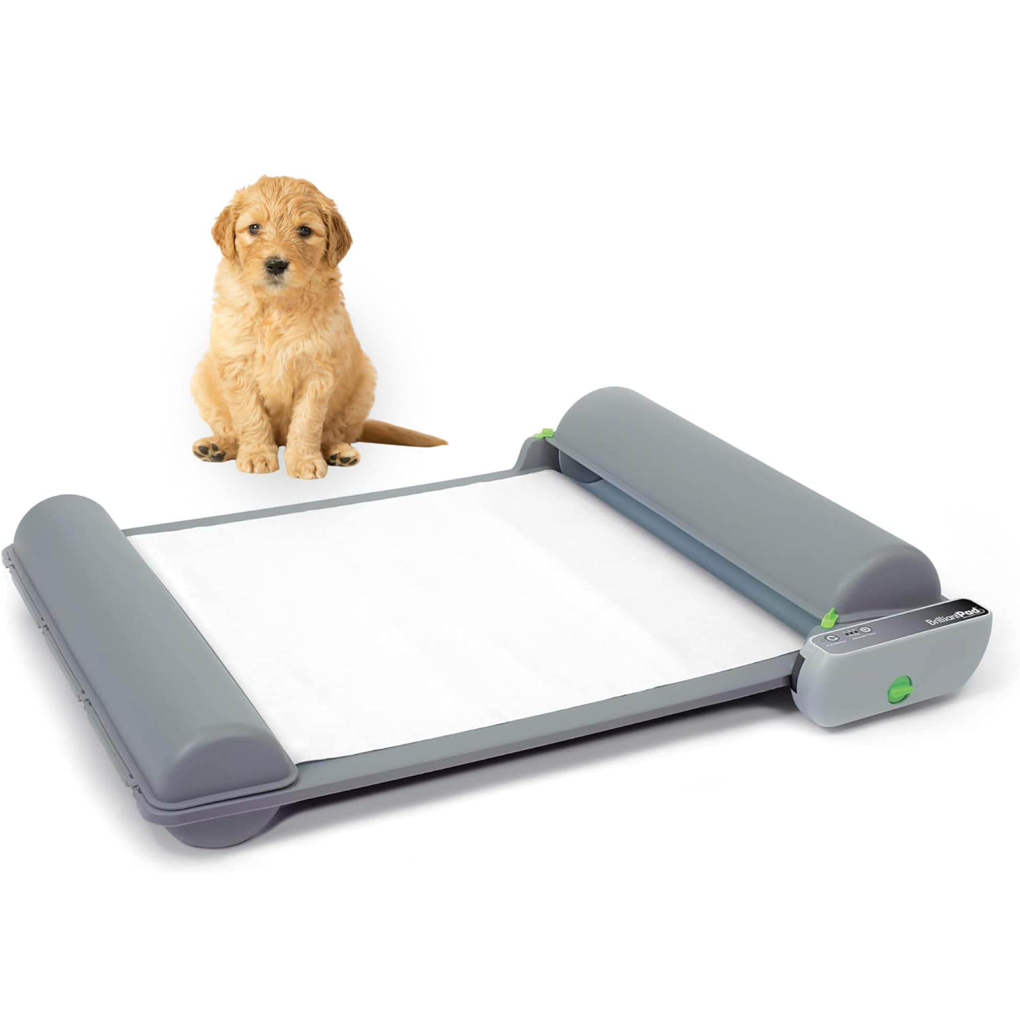 BrilliantPad - Automatic Self-Cleaning Indoor Potty for Puppies and Small Dogs – 2.0 Machine with 1 Roll