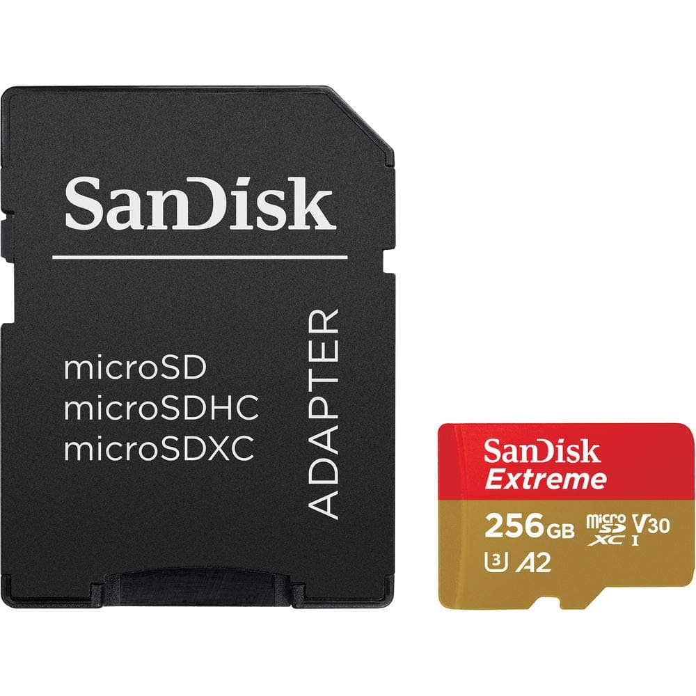 Sandisk 64Gb Extreme Microsdxc Uhs-I Memory Card With Adapter - C10, U3, V30, 4K, A2, Micro Sd - Sdsqxa2-064G-Gn6Ma