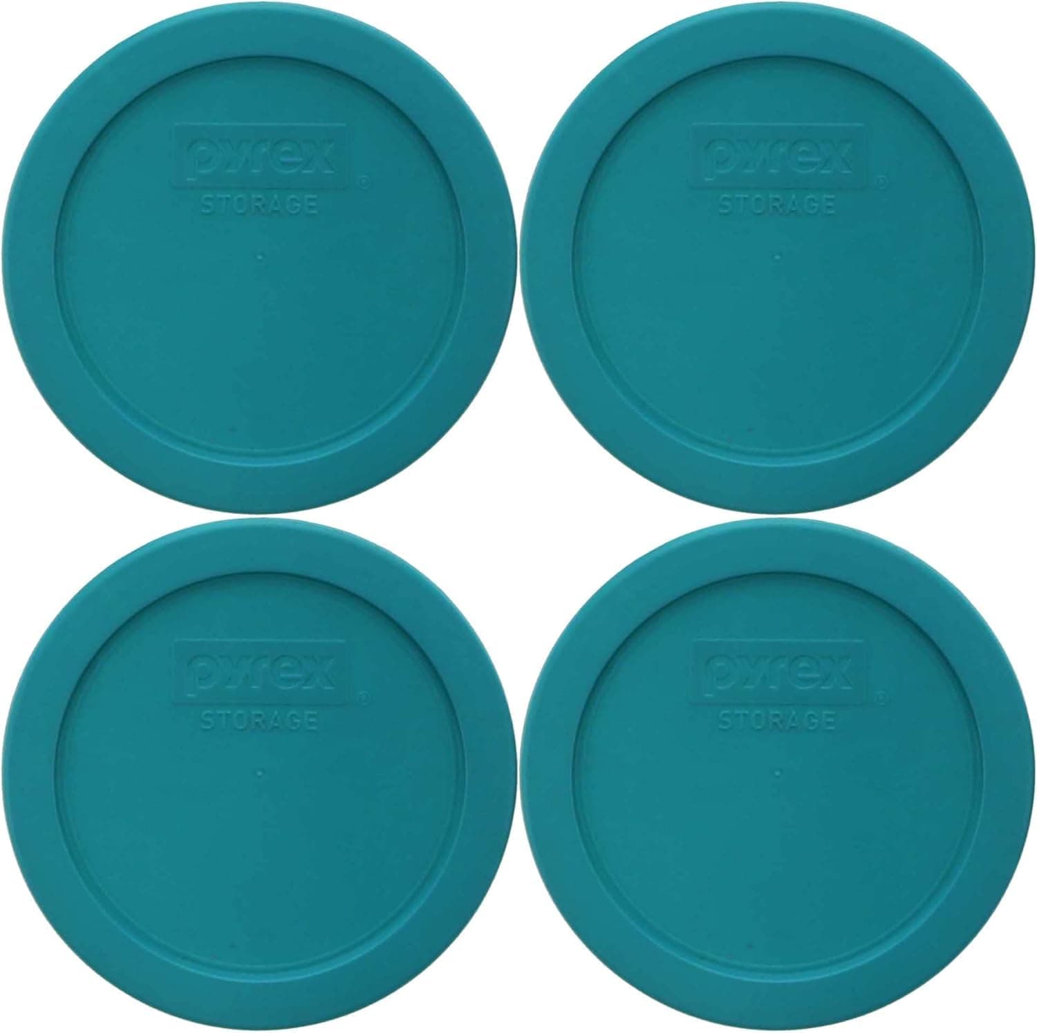7201-PC 4 Cup Turquoise Round Plastic Lid - 4 Pack