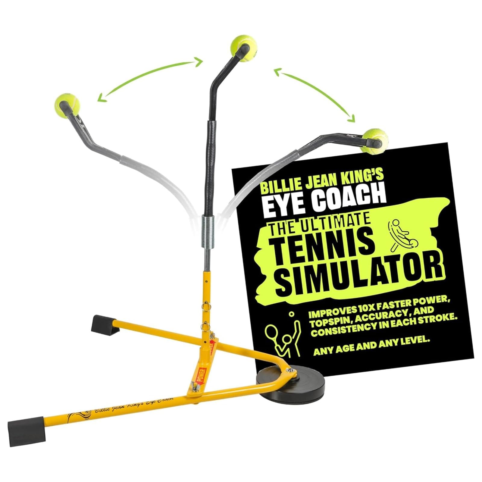 Pro Tennis Simulator with Game-Changing Tennis Drills, Essential Tennis Equipment and Training Aid, Practice Tennis Drills by Yourself at Home, No Ball Pickup