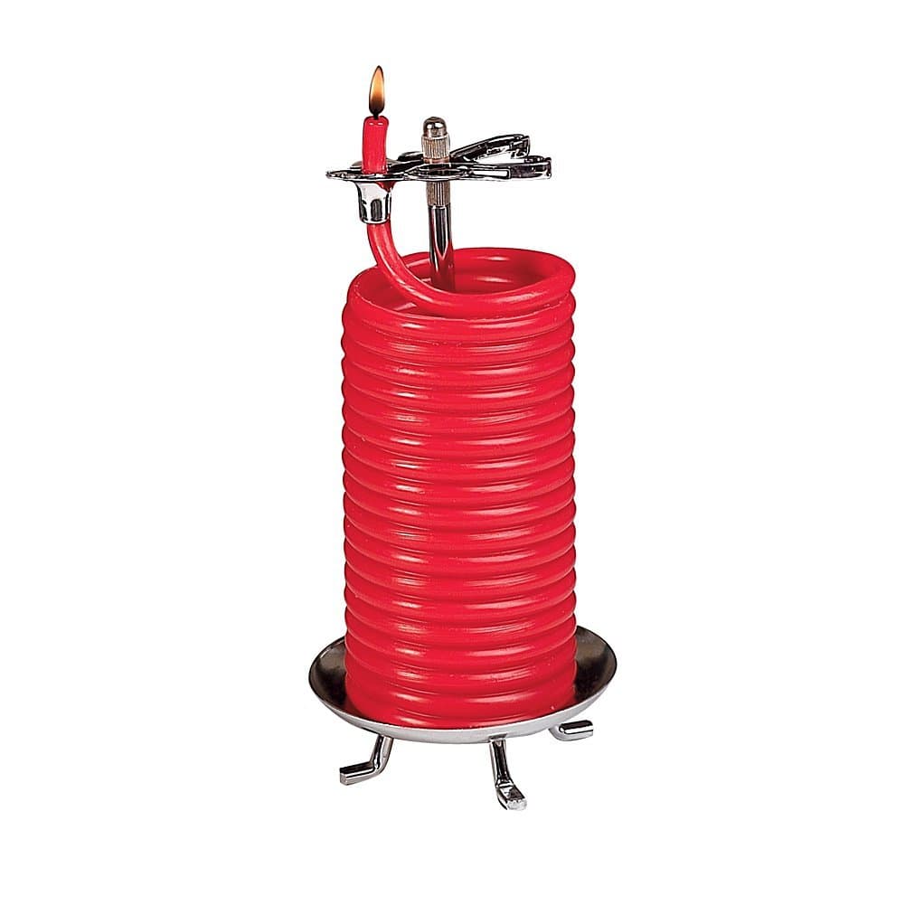 Candle by the Hour 80-Hour Red Candle, Eco-friendly Natural Beeswax with Cotton Wick