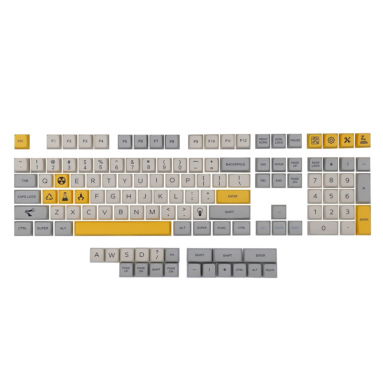 EPOMAKER Theory 127 Keys MDA Profile Dye Sublimation PBT Keycaps Set for Mechanical Gaming Keyboard, Compatible with Cherry/Gateron/Otemu/Kailh Switch (MDA Profile, EPOMAKER Theory Keycaps)