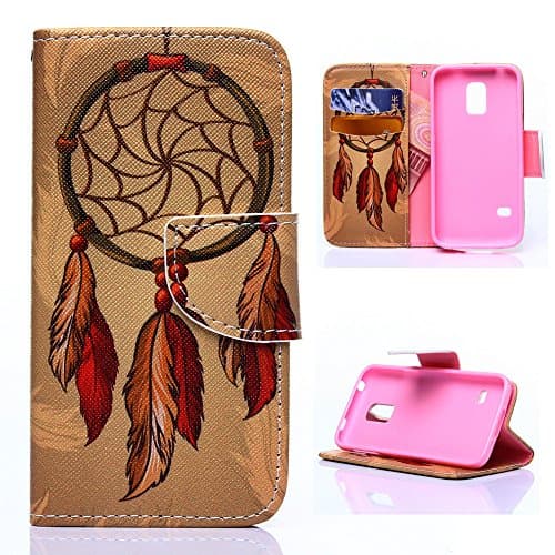 SoCoBuy Galaxy S5 Mini Case,Samsung S5 Mini Case,S5 Mini Case,Leather Flip Credit Card Wallet Protective Case Magnetic Clasp for Samsung Galaxy S5 Mini