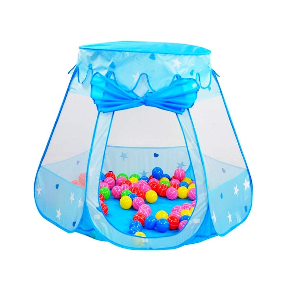 Baby Ball Pit Tent for Boys with Indoor and Outdoor Foldable Game House Kids Toys Room Children Pop Up Play Tent - Blue