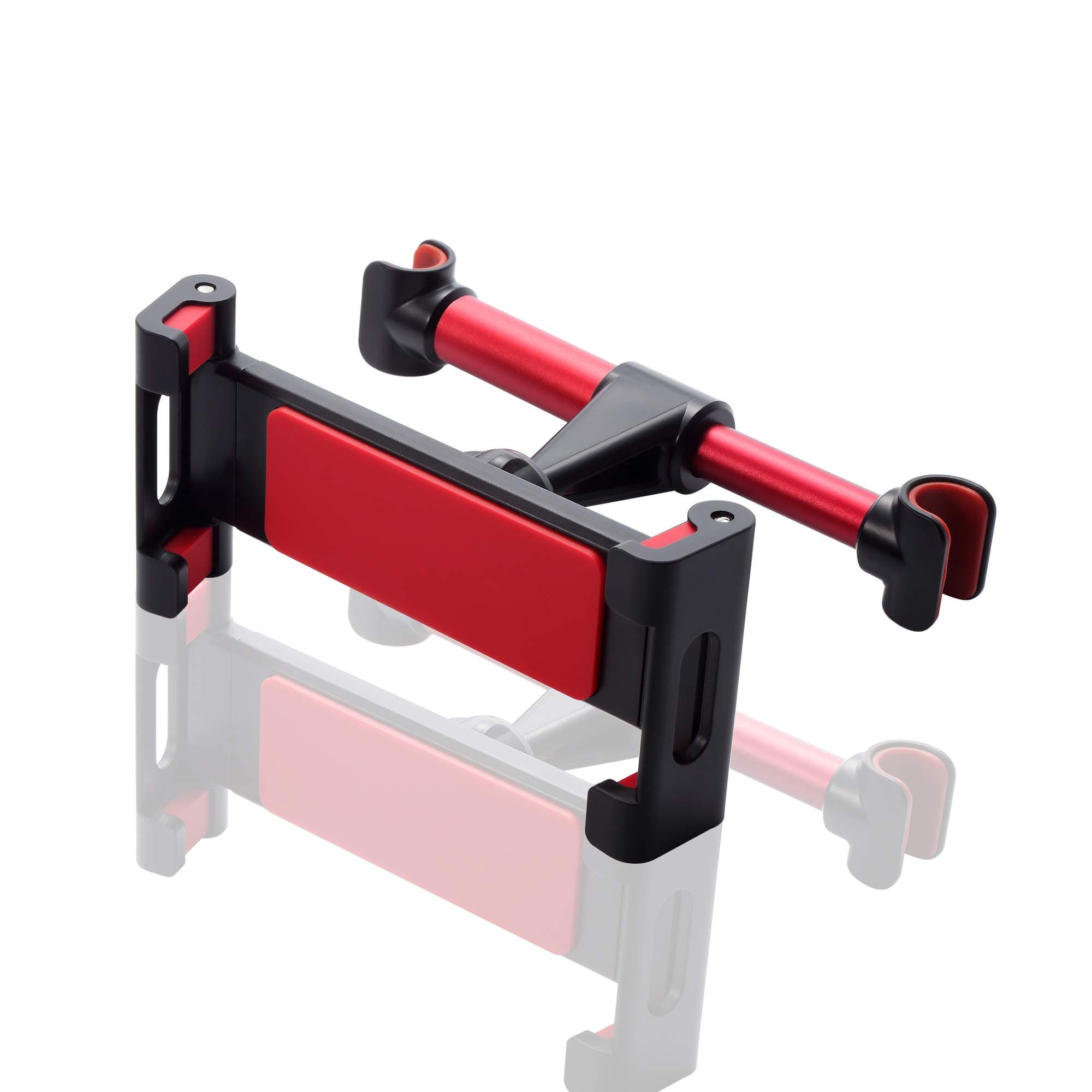 Car Headrest Tablet Holder, Moonooda Scaleable Universal Backseat Mount Compatible with Smartphone Tablets Switch from 4.7" to 13" , Headrest Posts Width 4.5" to 5.9", Red