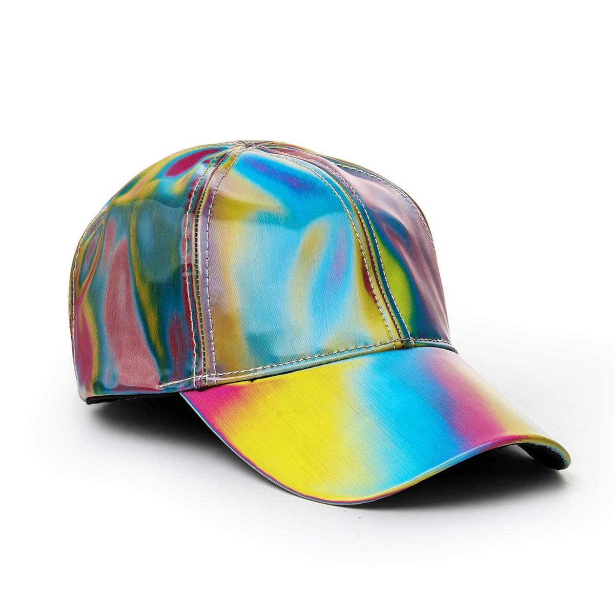 Back Future Baseball Cap Marty Rainbow Cosplay Snapback Hat (Multicoloured 1)