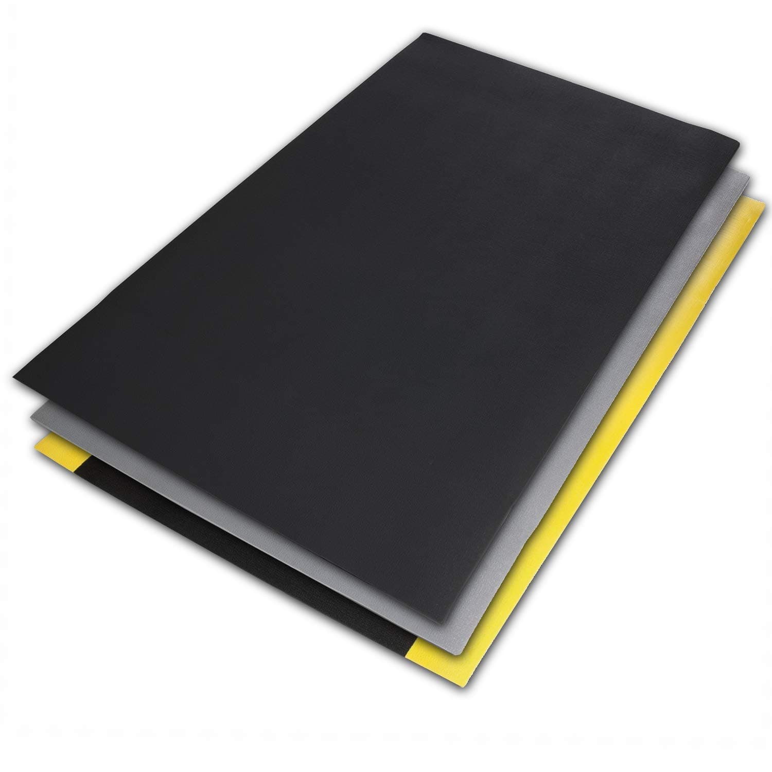etm Anti-Fatigue Rubber Mat - Pebble Structure | Workplace Safety Comfort Flooring | Non Slip Work Mat | Black - 60 x 90cm