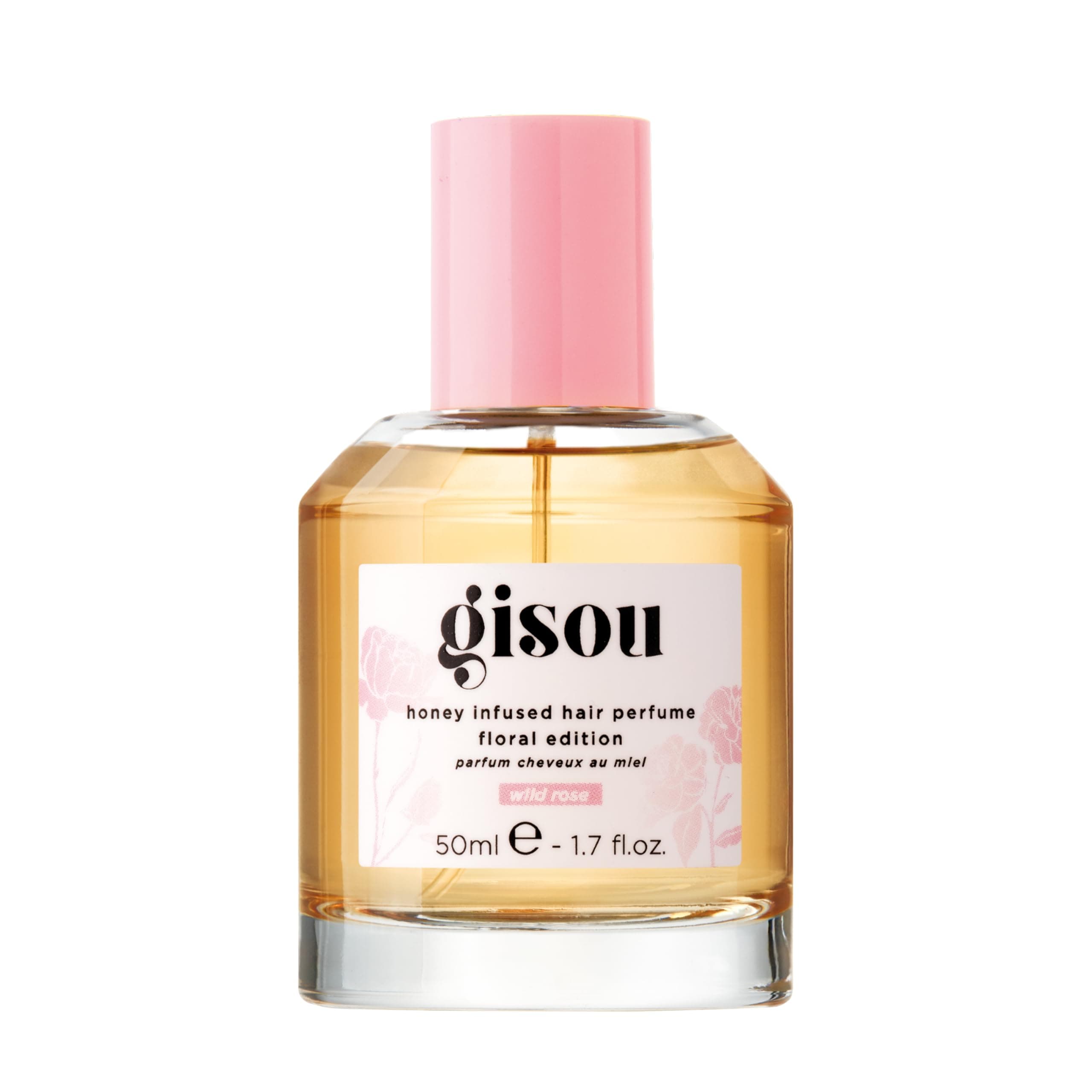 Gisou Honey Infused Hair Perfume – Long-Lasting Hair Fragrance with Mirsalehi Honey & Argan Oil, Wild Rose, 1.7 Fl Oz