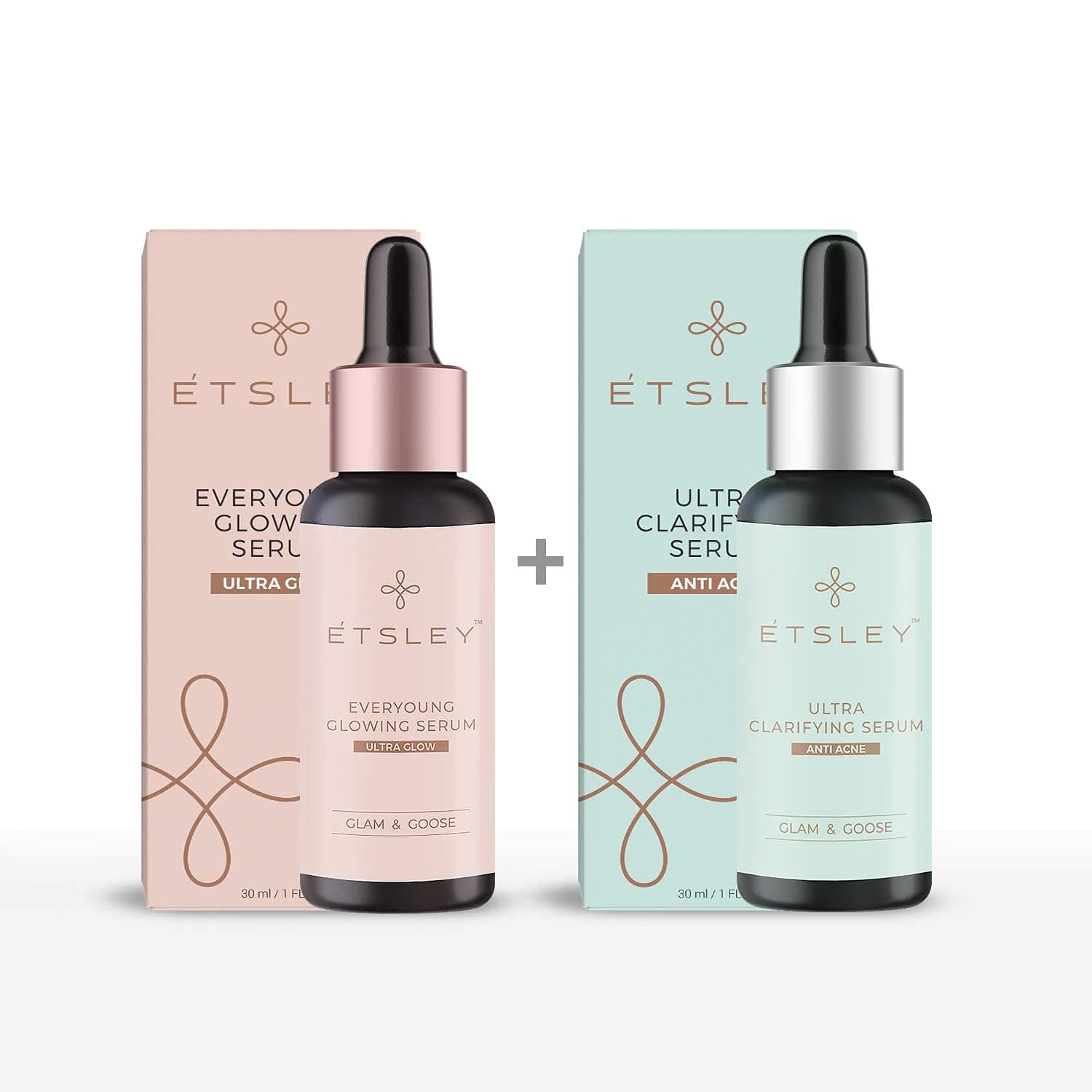 Face Serum Combo| Everyoung Glowing Skin Serum + Ultra Clarifying Skin Serum|Paraben & Sulphate Free|Vitamin C Fairness skin Glow Serum & Anti Acne Skin Serum, Treats pigmentation & Dark spots