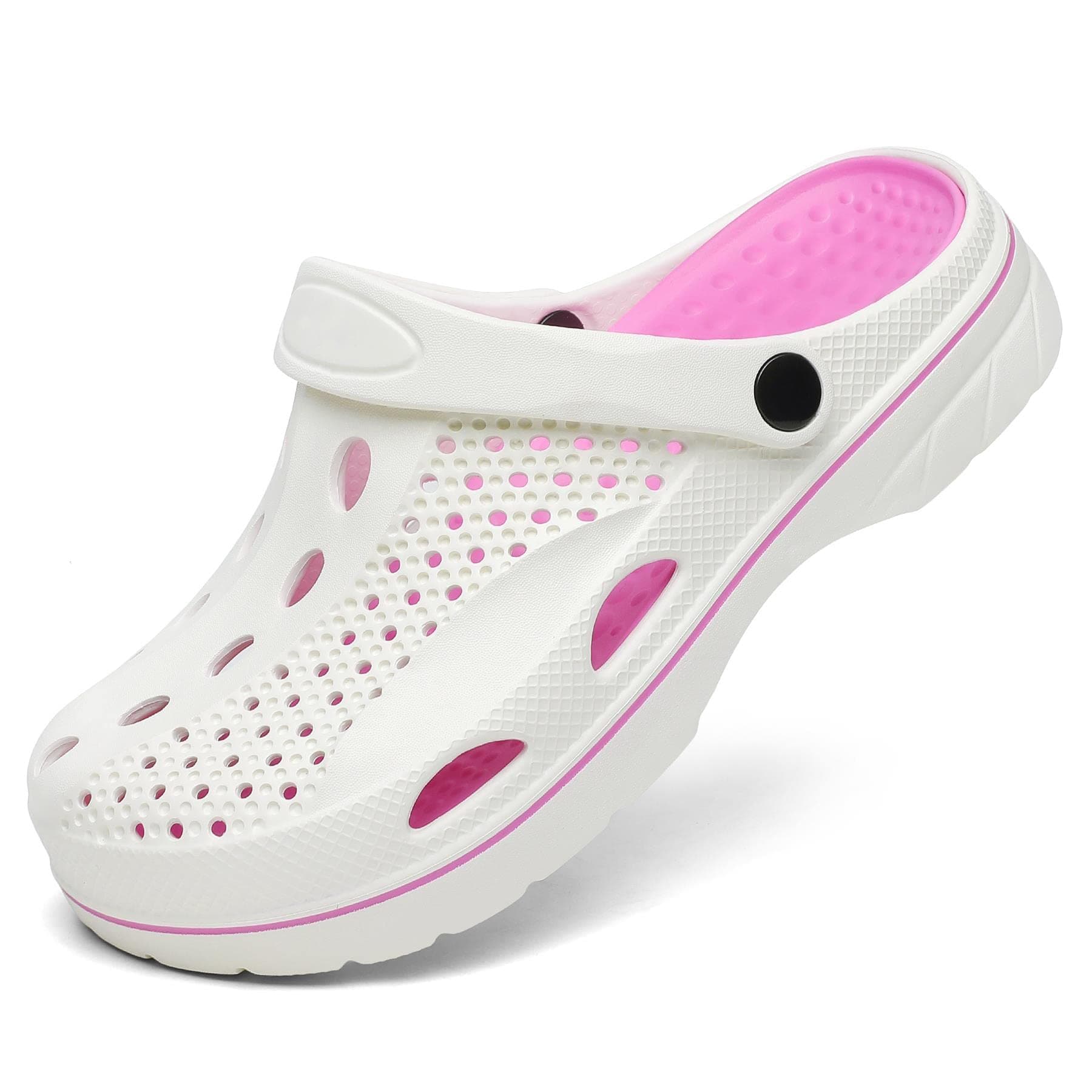 SOSOWHLTE Men's and Women's Arch Support Clogs Garden Shoes Slip-on Outdoor Beach Slippers with Removable Cushion Insole