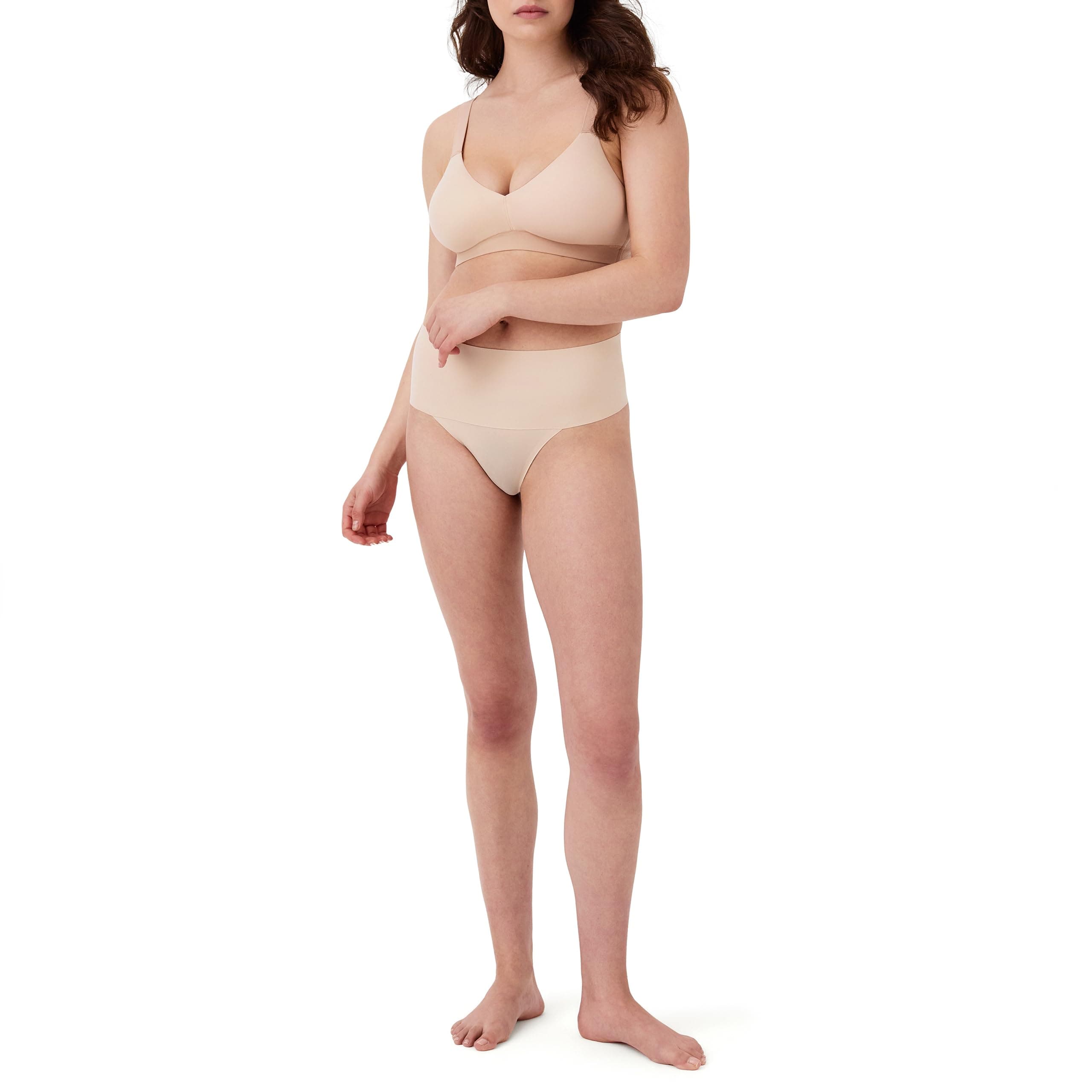 SPANXsupersmooth Undie-tectable Thong - Comfortable Core Control - Invisible Shapewear - Women No Show Thong Underwear - Soft Nude - X-Large