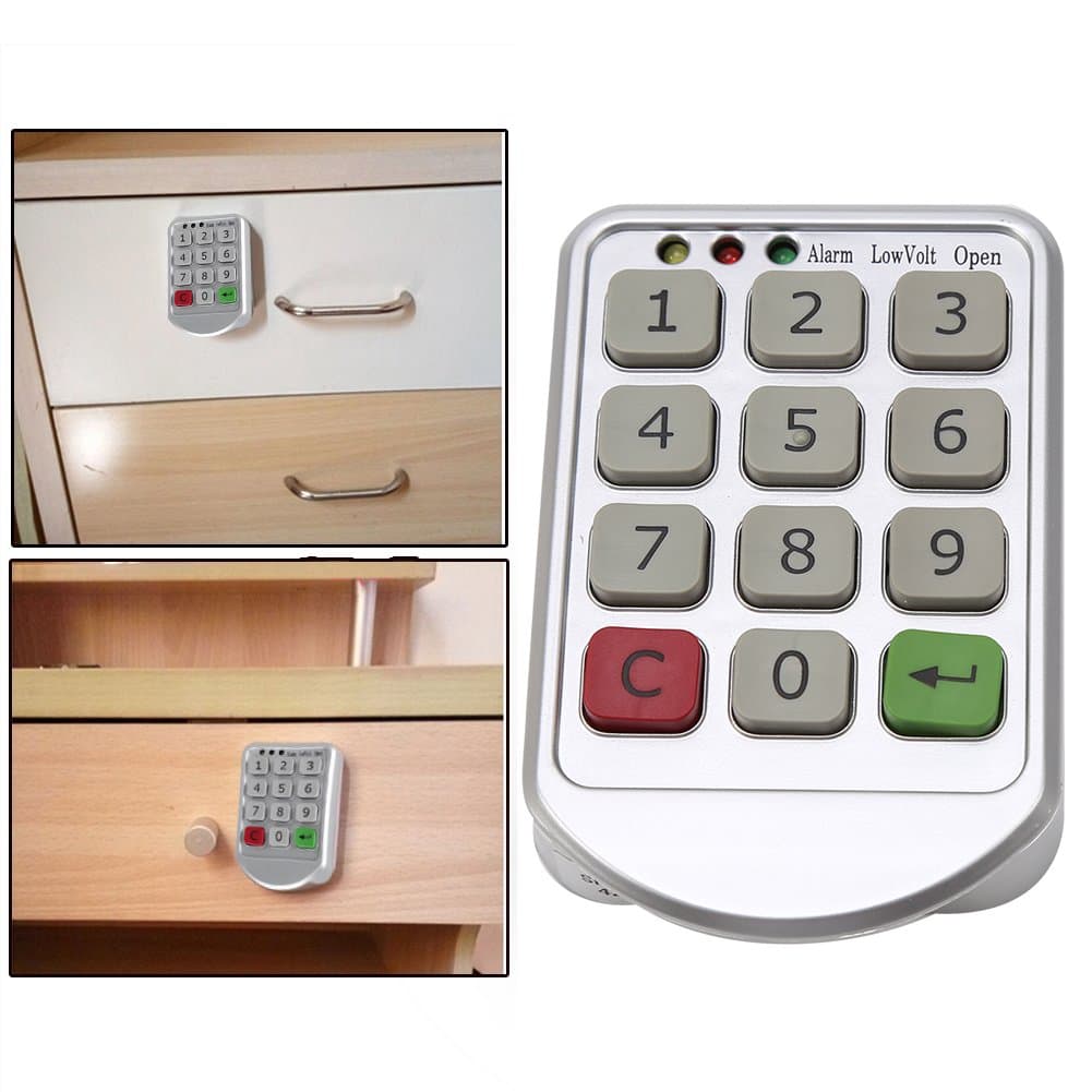 Yosoo Electronic Cabinet Lock Set, Intelligent Digit Keypad Password Door Code Locks Keyless Locker Safety Security Lock Drawer