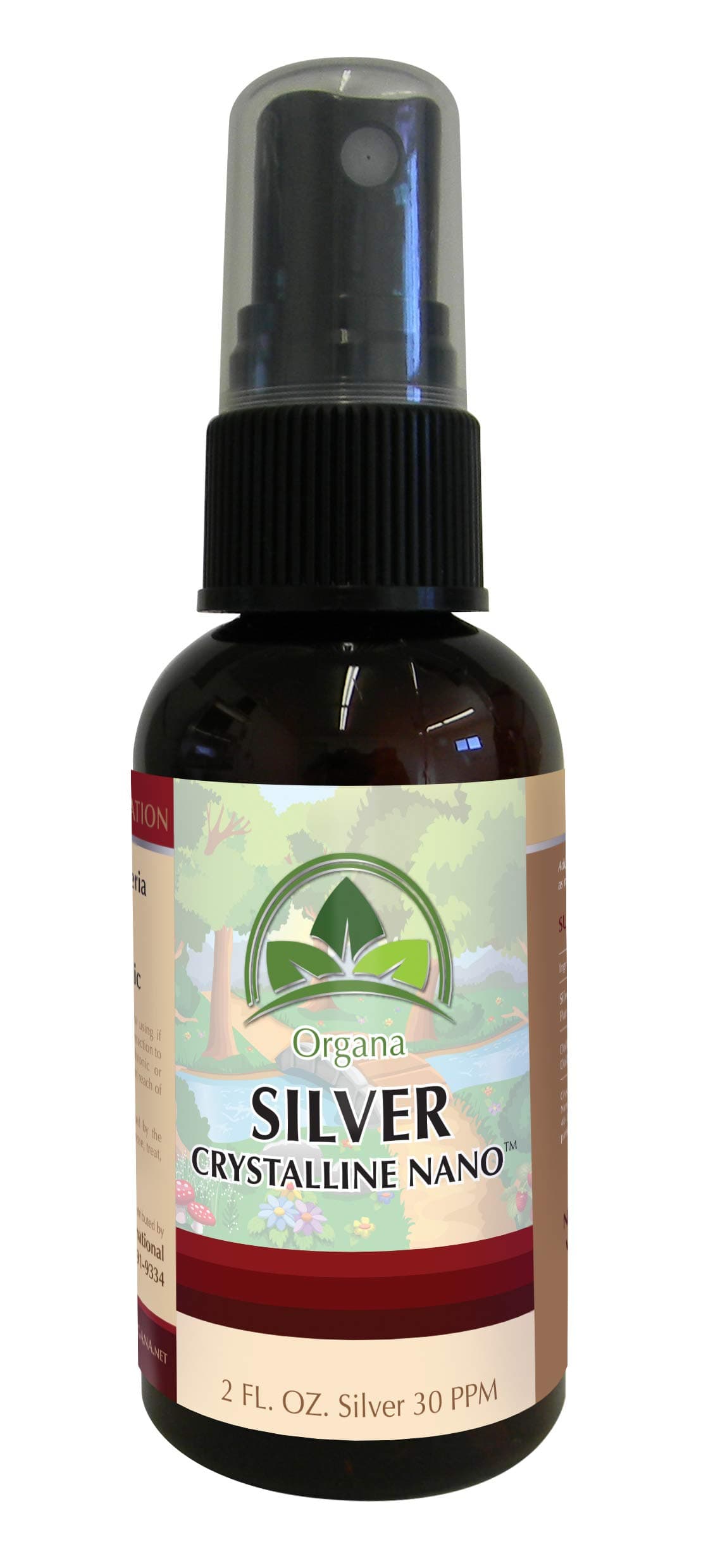 NutriNoche Organa Crystalline Nano Colloidal Silver Spray - 30 PPM - 2 Ounce Spray Bottle