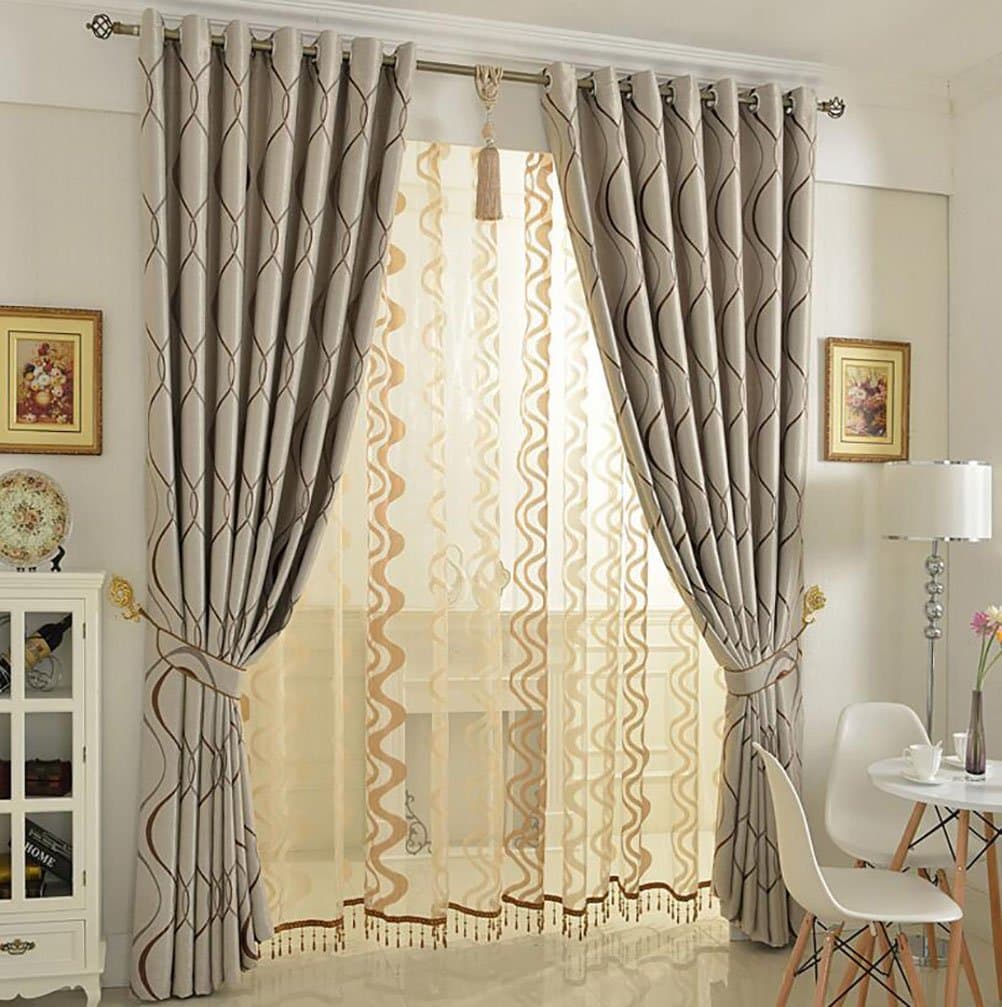 LIANGLAOI Blackout Curtains for Livingroom,Thermal Insulated Blackout Modern Simplicity Bedroom Shading Sunshade 1 piece-A 200x210cm(79x83inch)