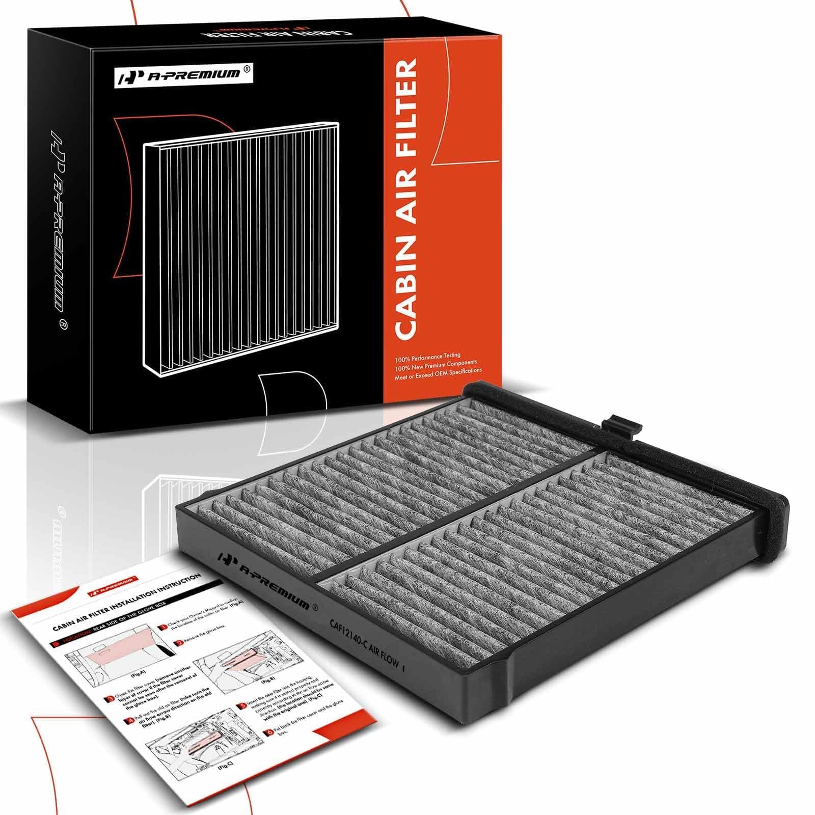 A-Premium Cabin Air Filter with Activated Carbon Compatible with Toyota Yaris 2019-2020, Yaris IA 2017-2018 & Mazda CX-3 CX3 2016-2021 & Scion IA 2016-2016, Replace# 87139WB001