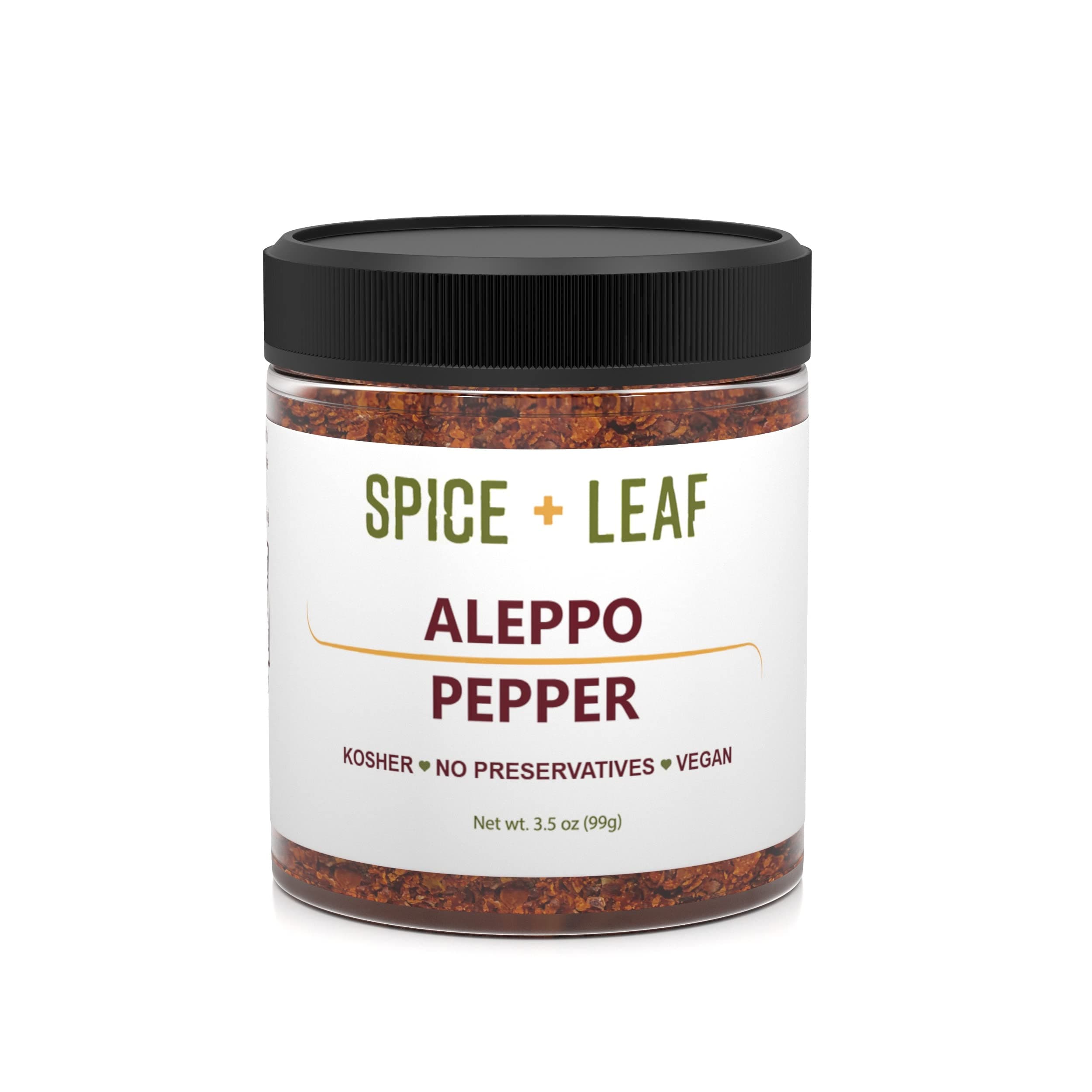 Premium Aleppo Pepper- Vegan Kosher Preservative Free Red Middle Eastern Mild Pepper Flakes, 3.5 oz