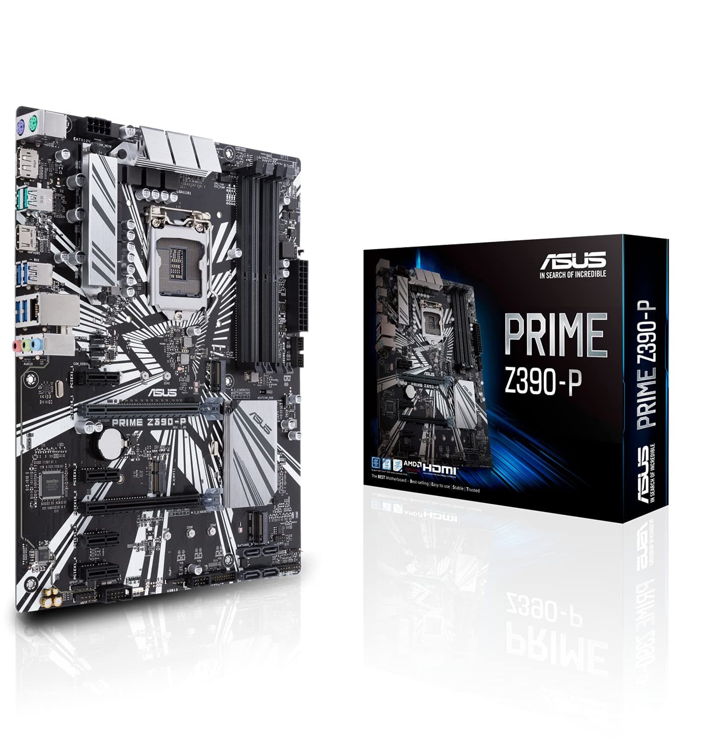 Prime Z390-P LGA1151 (Intel 8th and 9th Gen) ATX Motherboard for Cryptocurrency Mining(BTC) with Above 4G Decoding, 6xPCIe Slot and USB 3.1 Gen2