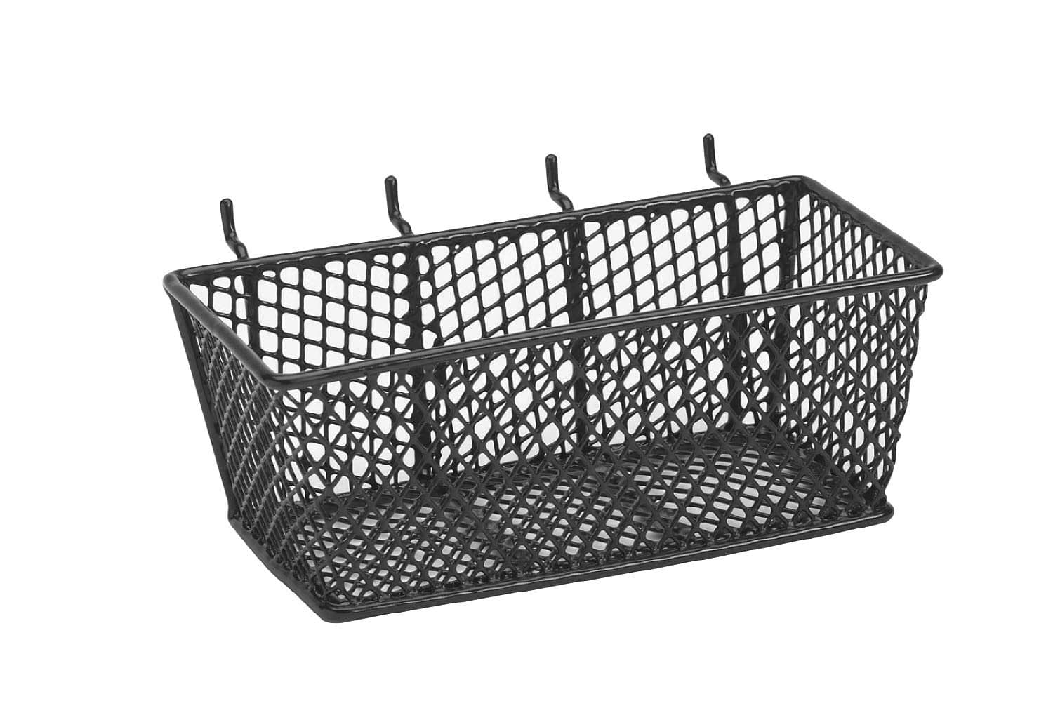 Bulldog 131592 Wire Mesh Basket with Peg Hooks Black Medium