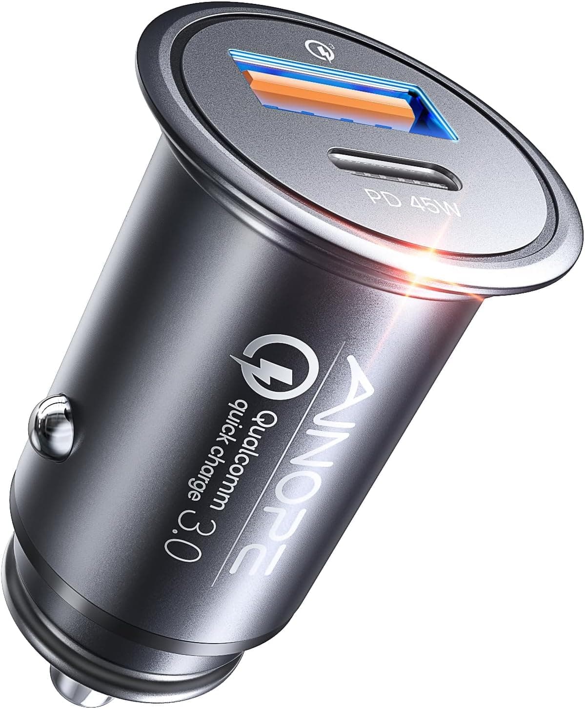 67.5W Super Mini Cigarette Lighter Adapter Car Charger USB C Fast Charging, All Metal PD&QC Type C Car Charger Adapter Outlet Plug Socket for iPhone 17 16 Pro Max 15 14 13 Air, Samsung S26 S25