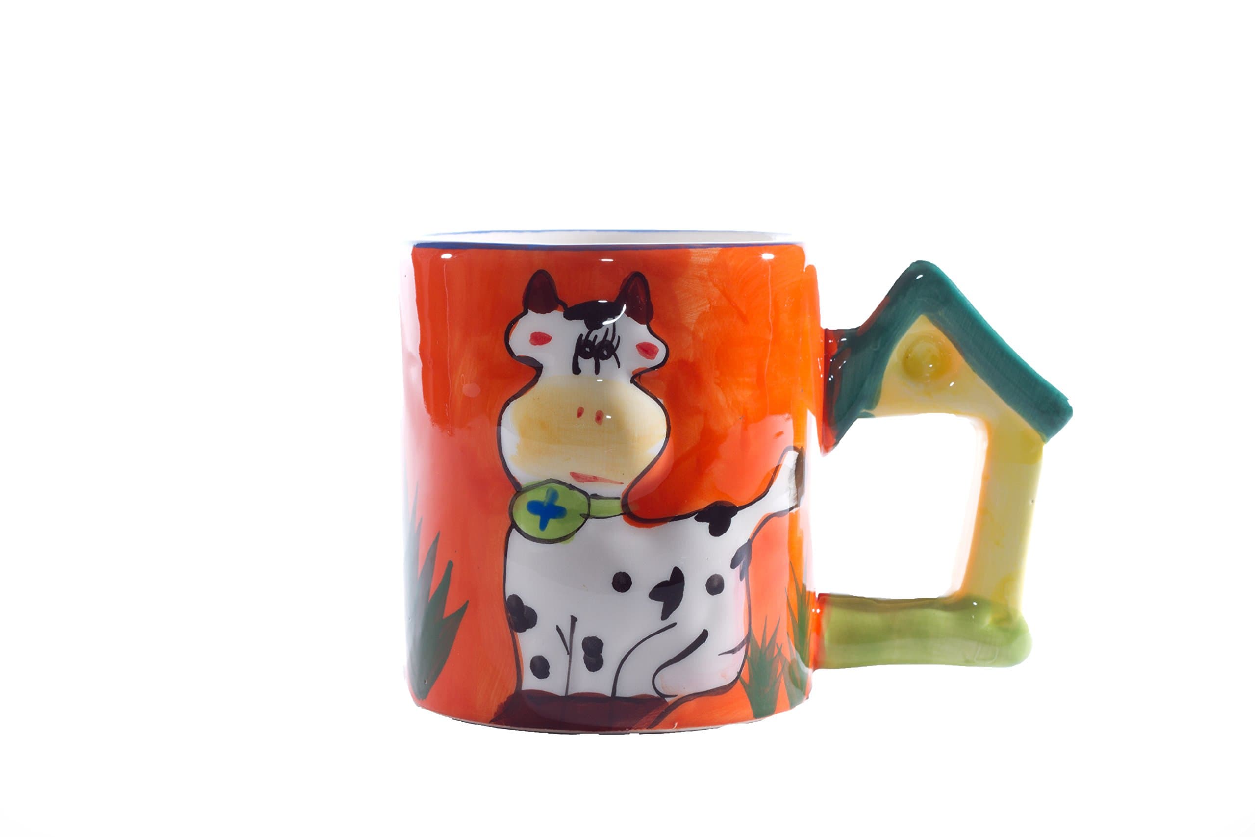 Brew Ha Ha Colorful Animal Coffee Mug. Cow makes"Moo!" sound when you pick it up. Great gift for coffee lovers.