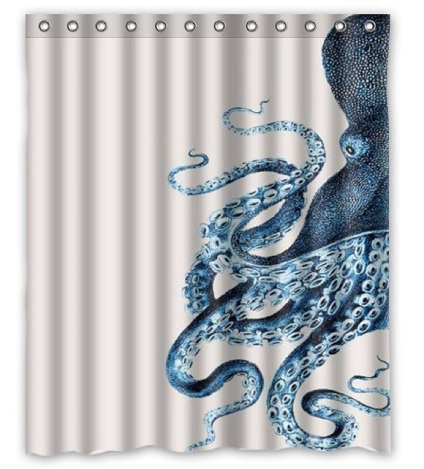 Custom Octopus Steampunk Ocean Shower Curtain - Bathroom Decor (60x72, Octopus 4) by Miss Personality
