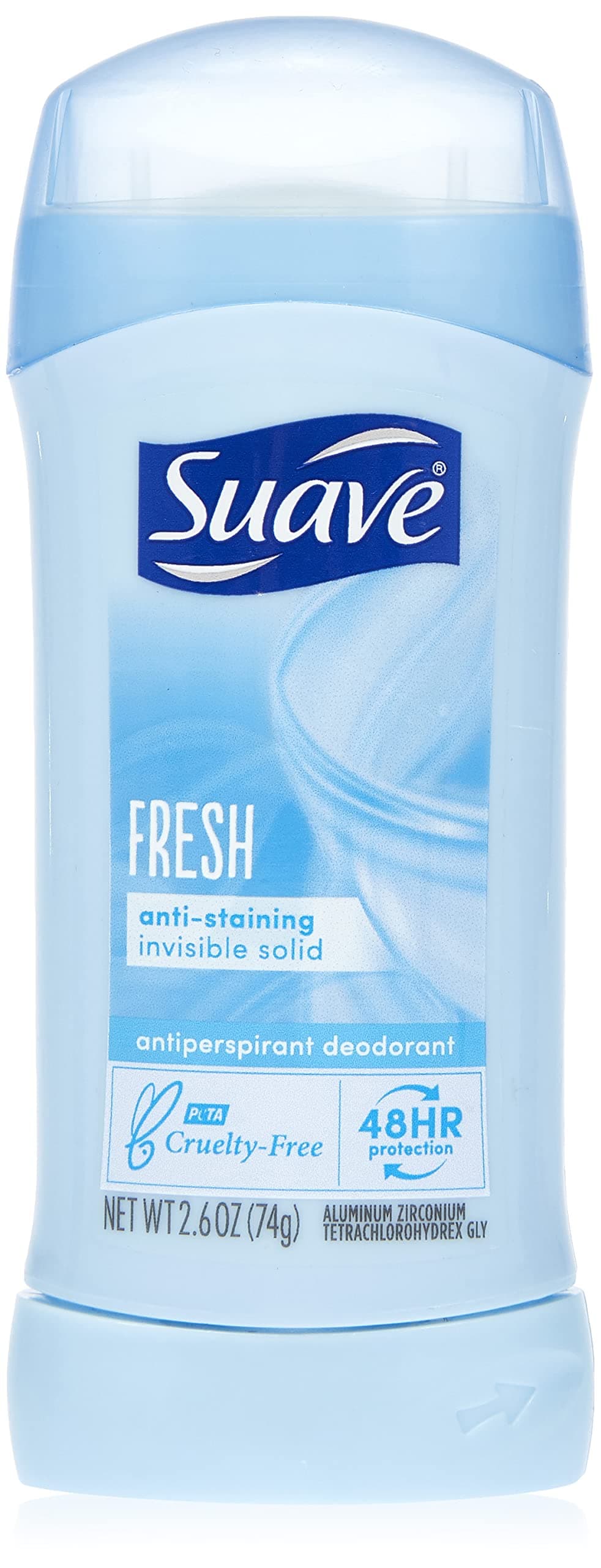 Suave Deodorant Antiperspirant & Deodorant Stick 48-hour Odor and Wetness Protection Fresh Deodorant for Women 2.6 oz