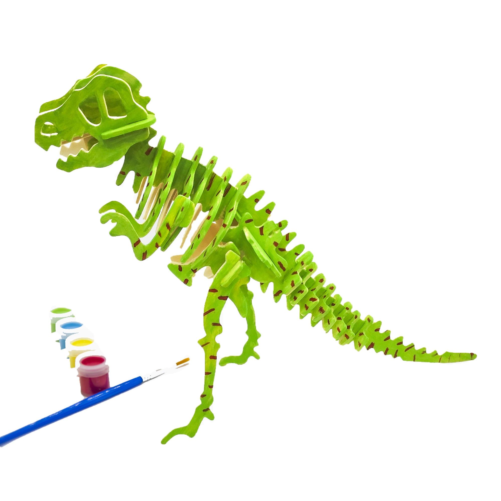 Miscy 3d Puzzle Arts Projects Craft Wood 3d Puzzles for Kids Ages 6-8 &up Assemble Paint DIY Animal Crafts T-Rex Dinosaurs