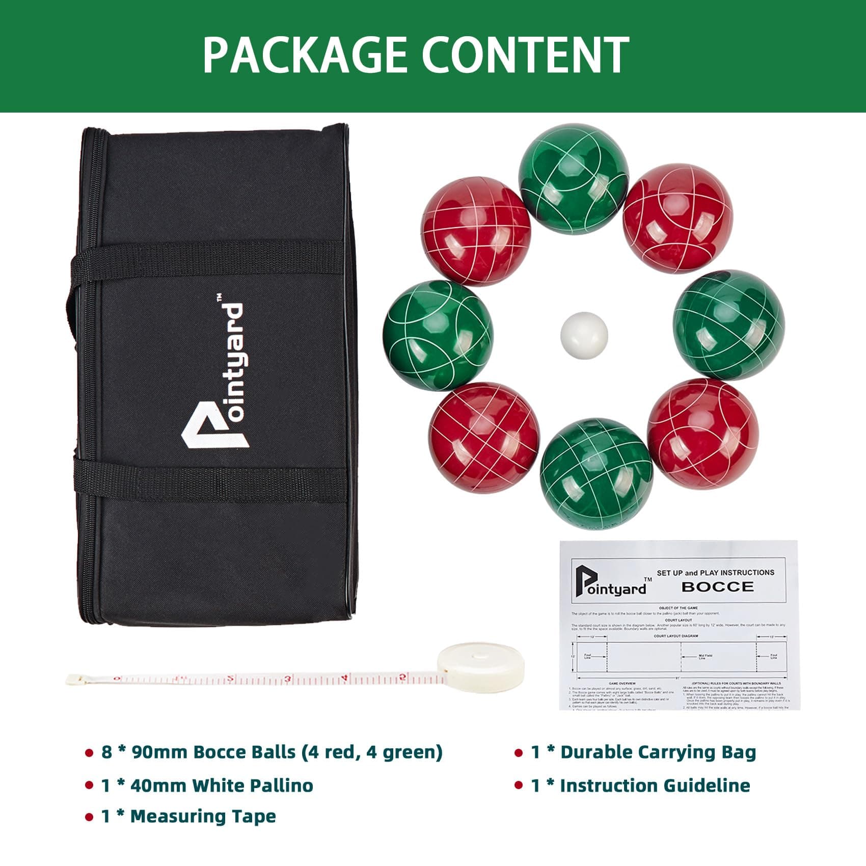 90mm Resin Bocce Balls Set(2 Color)