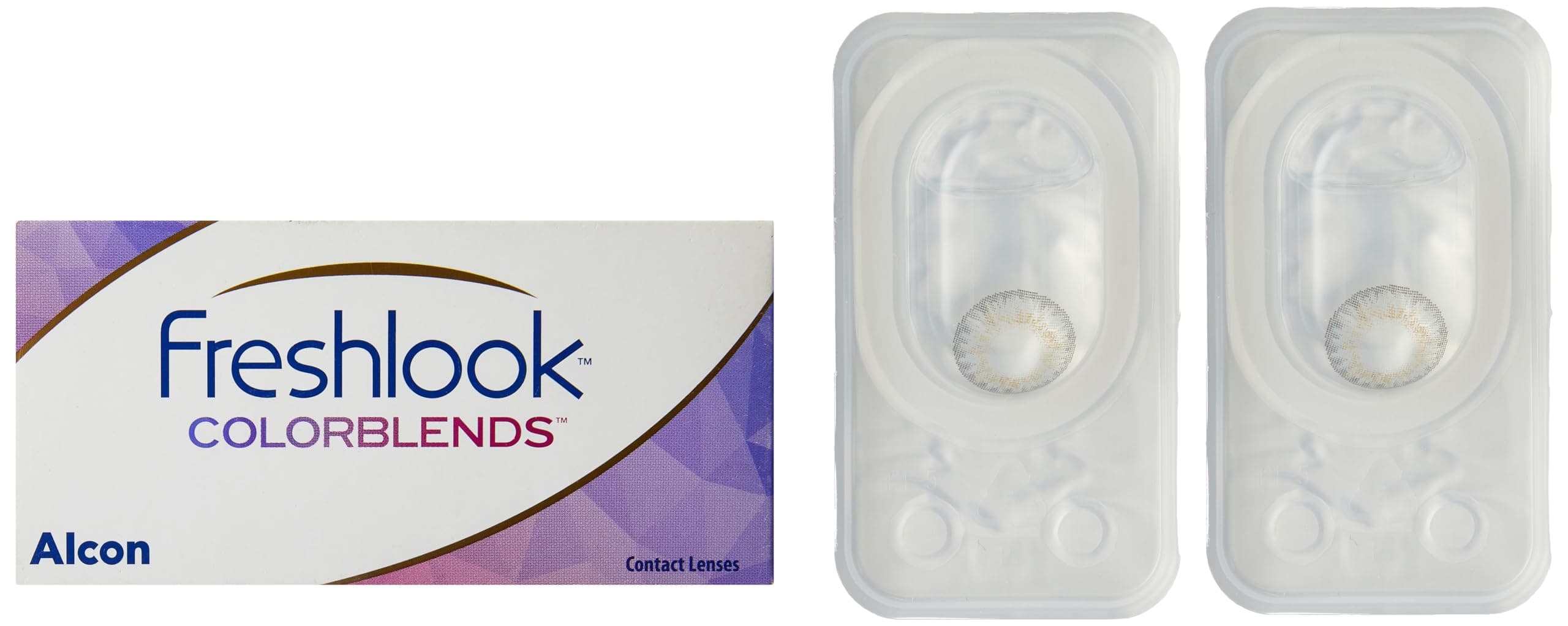 ALCON Freshlook Colorblends Contact Lens With Lens Case&Solution-2 Pieces(-2,Gray)