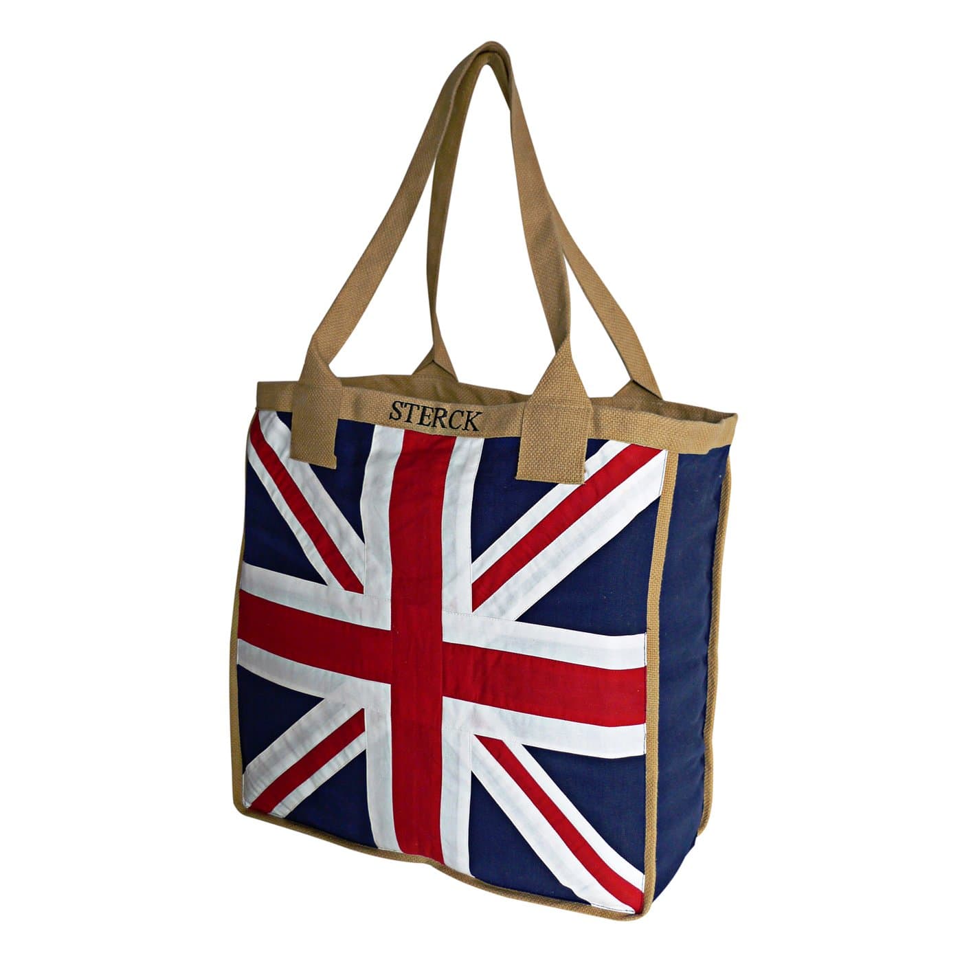 Union Jack Appliqued Fabric Big Shoulder Bag