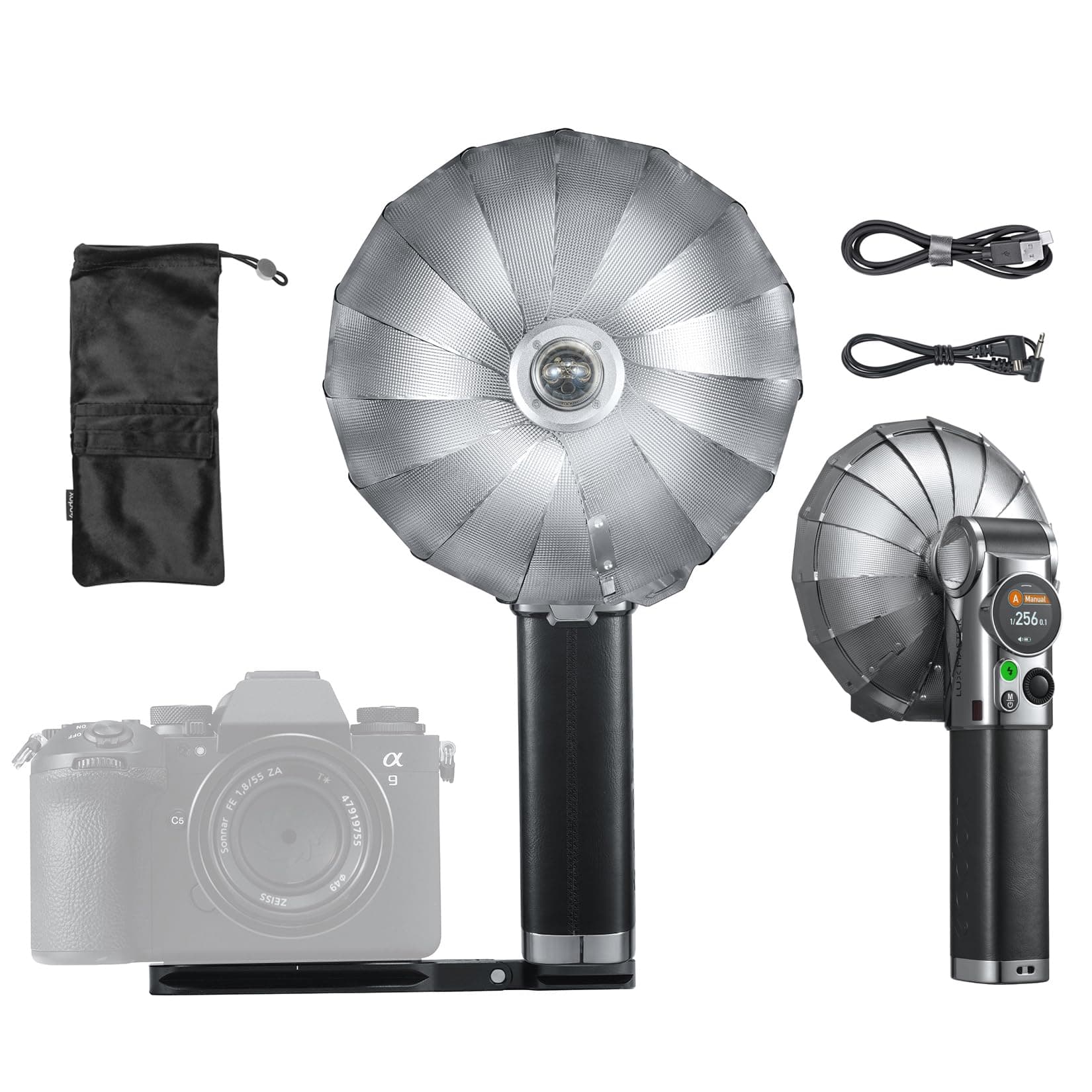 Lux Master Retro Camera Flash GN25 6000K土300K 2.4G Wireless Sync TTL Auto Flash with Touchscteen Rotatable Flash Head Compatible with Sony Canon Fuji Nikon Panasonic Olympus