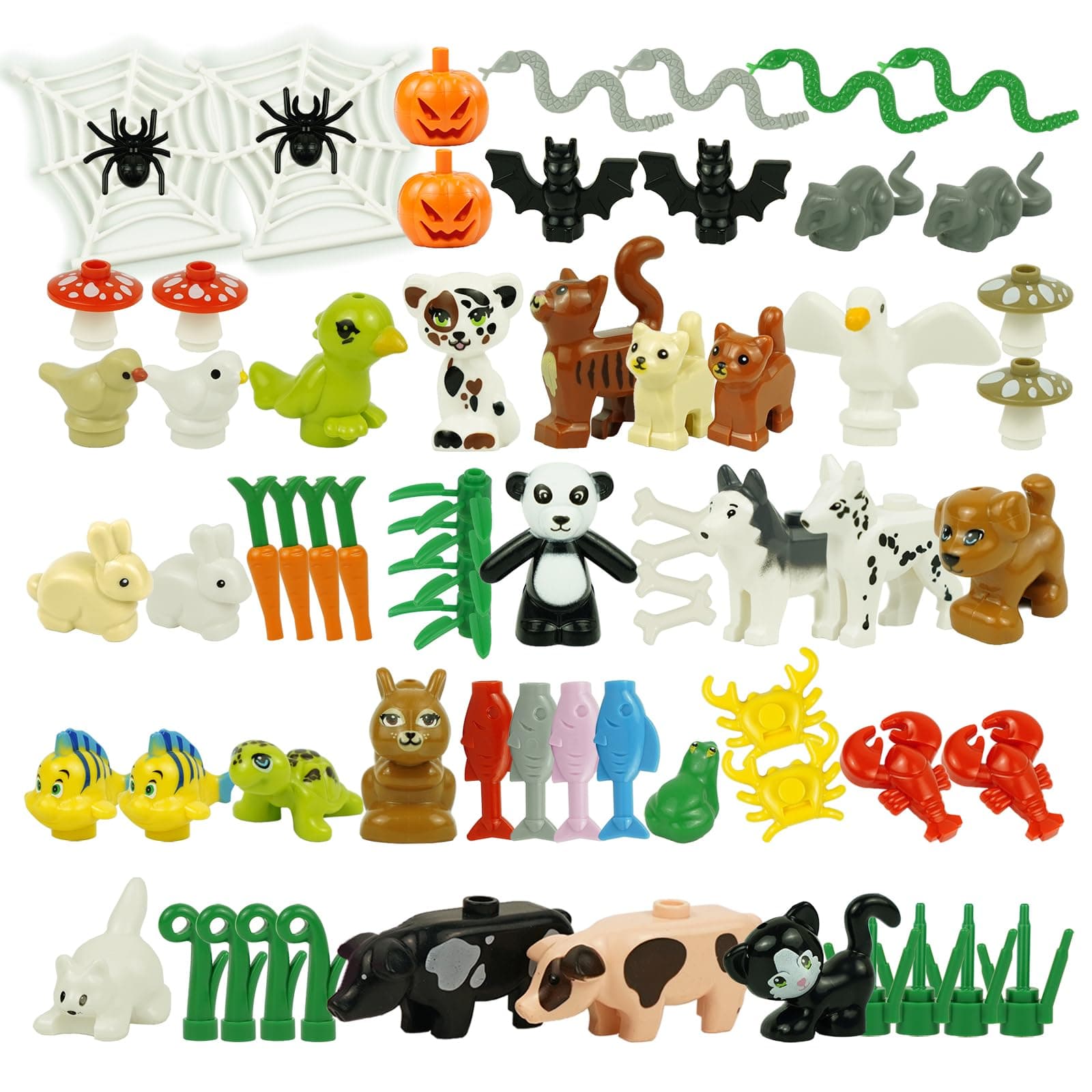 Friends Animals Figures Set, City Building Block Parts and Pieces, Farm Zoo S...