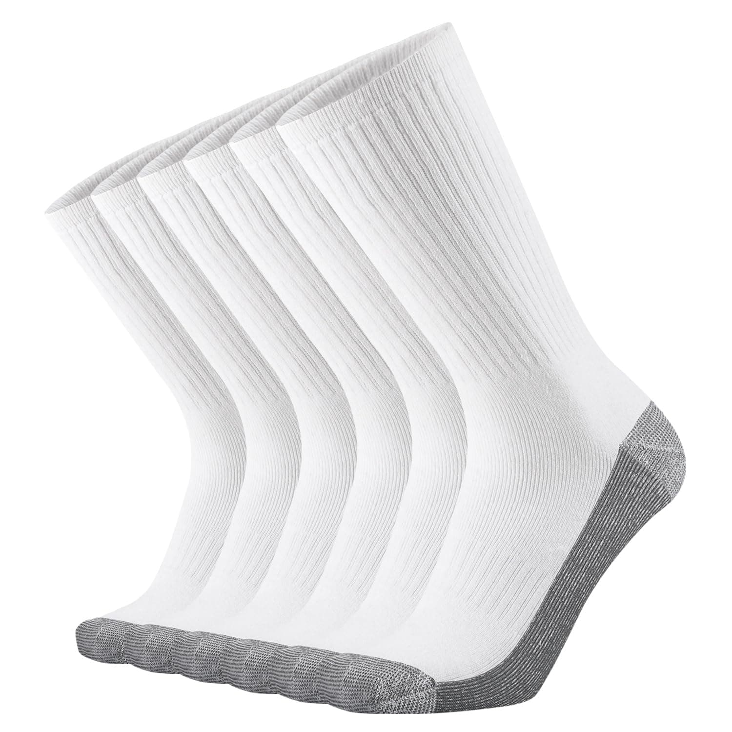 Men Cotton Full Thick Cushion Crew Socks Moisture Control Heavy Duty Work Boot Warm Thermal Wicking Sweat Anti Blisters