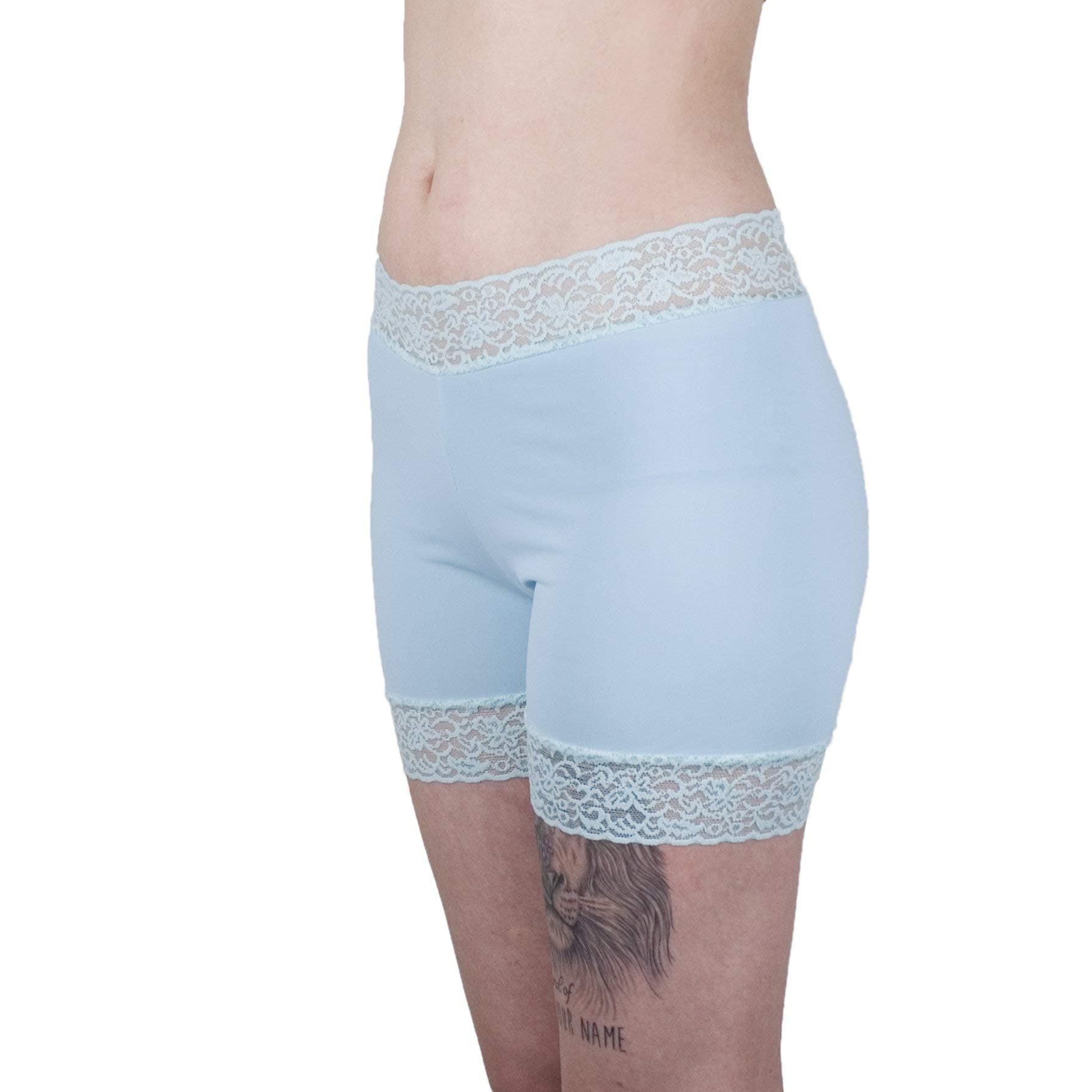 Mint Underpants Lace Trimmed Biker Shorts Women